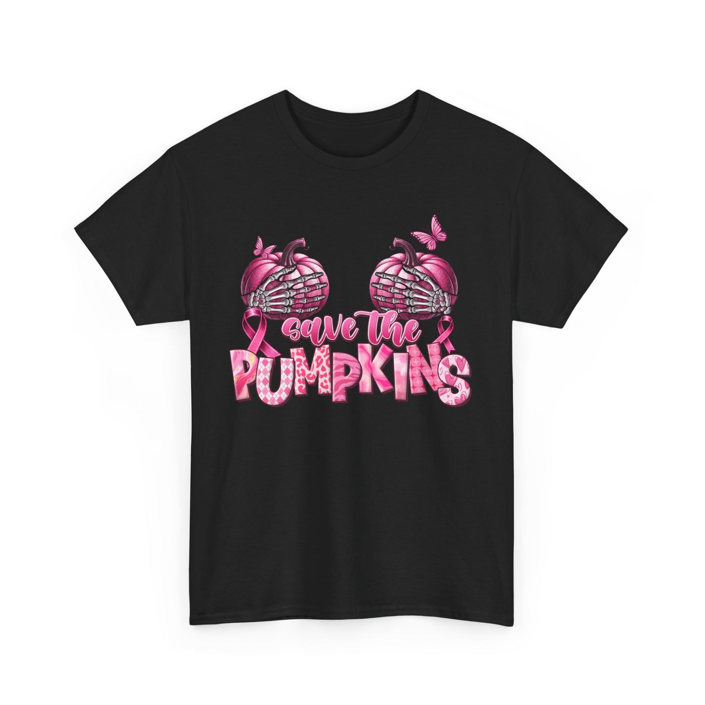 Save the Pumpkins Unisex Tee | Fall Fashion & Breast Cancer Awareness