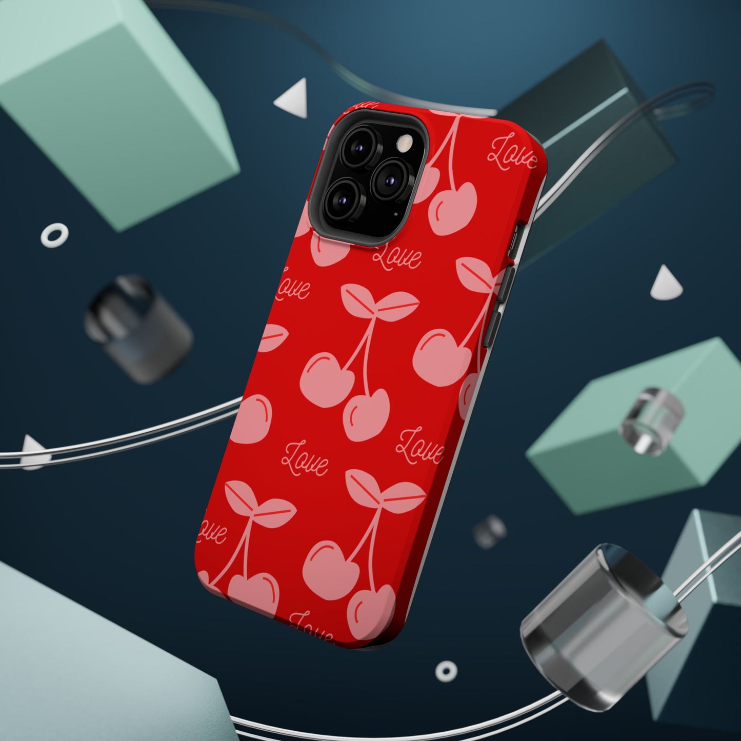 Cherry Love MAGNETIC Tough Cases, Cute Protection, Gift for Her, Valentine's Day