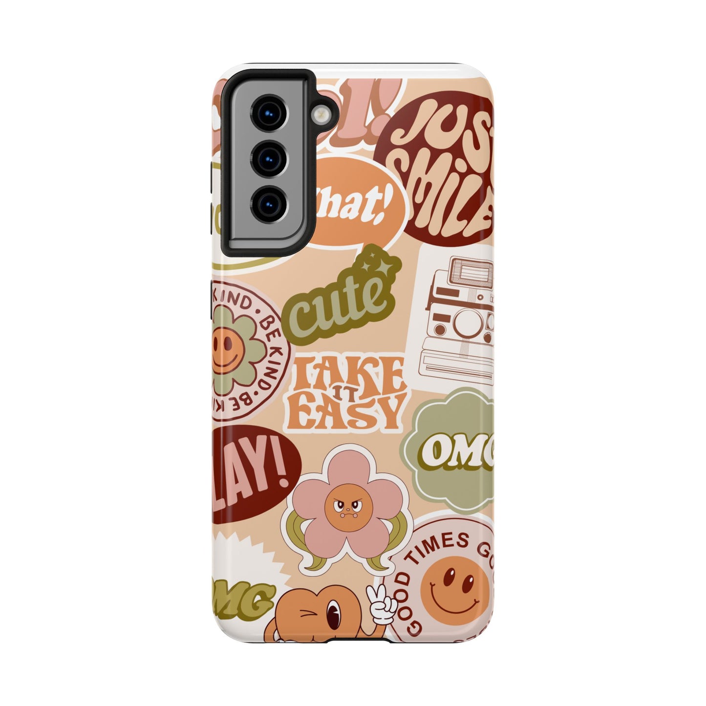 Vibrant, Positive Affirmation Sticker Phone Cases, Cute for Teens, Fun Ideas, Everyday Use