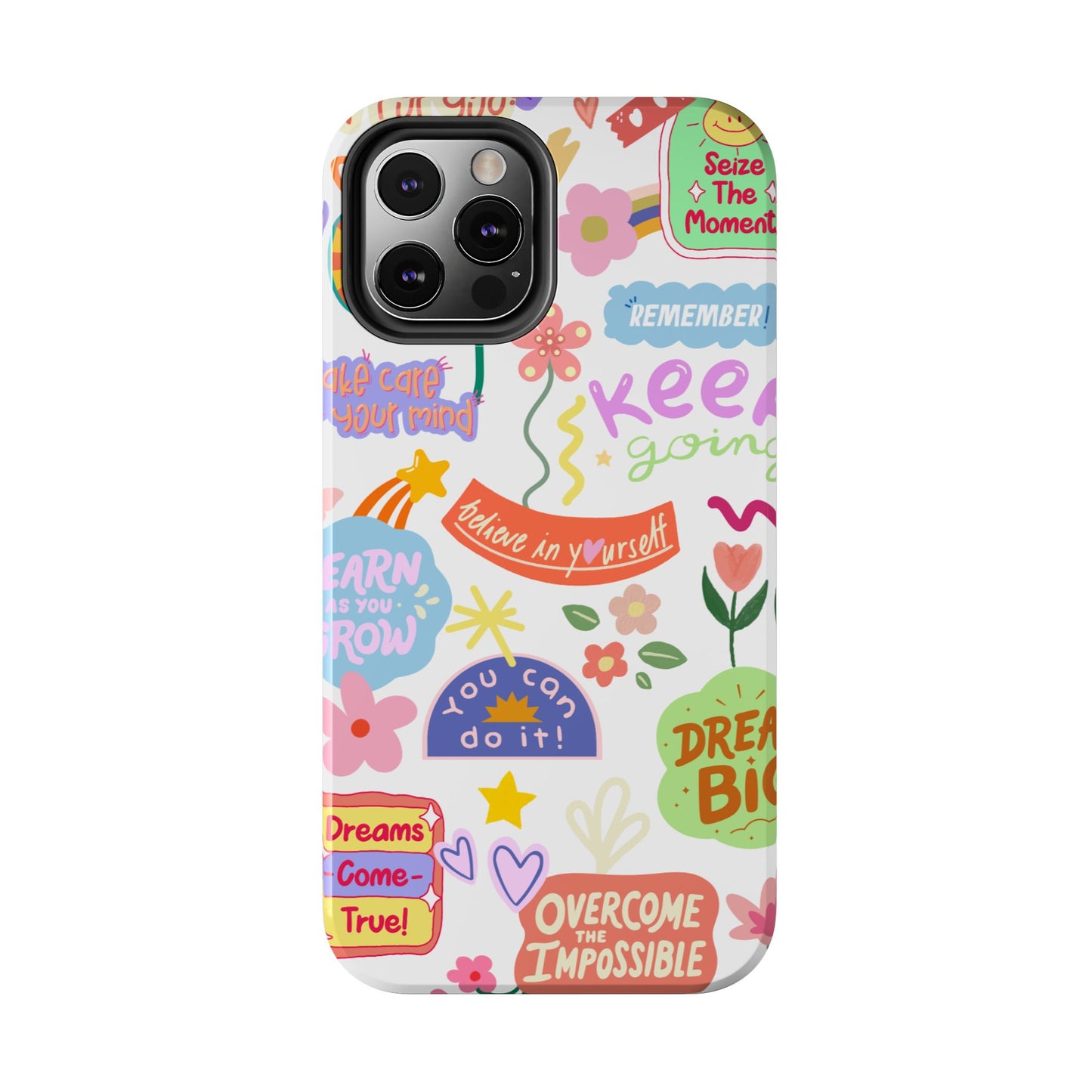 Inspirational, Motivational Phone Case, Cute Floral, Confidence Case, Gift for Her, Positive Vibes