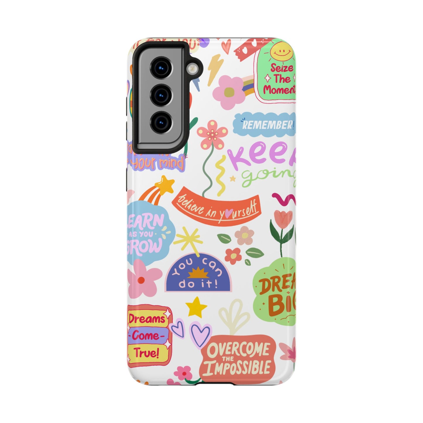 Inspirational, Motivational Phone Case, Cute Floral, Confidence Case, Gift for Her, Positive Vibes