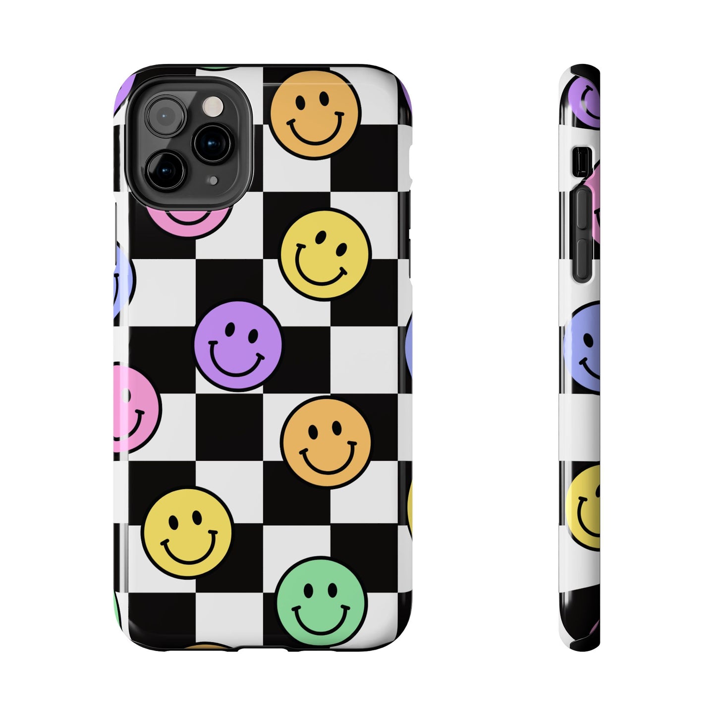 Colorful Smiley Face Phone Case, Durable Phone Cover, Fun Tech Accessories, Great for Gifts, Birthday, Holiday