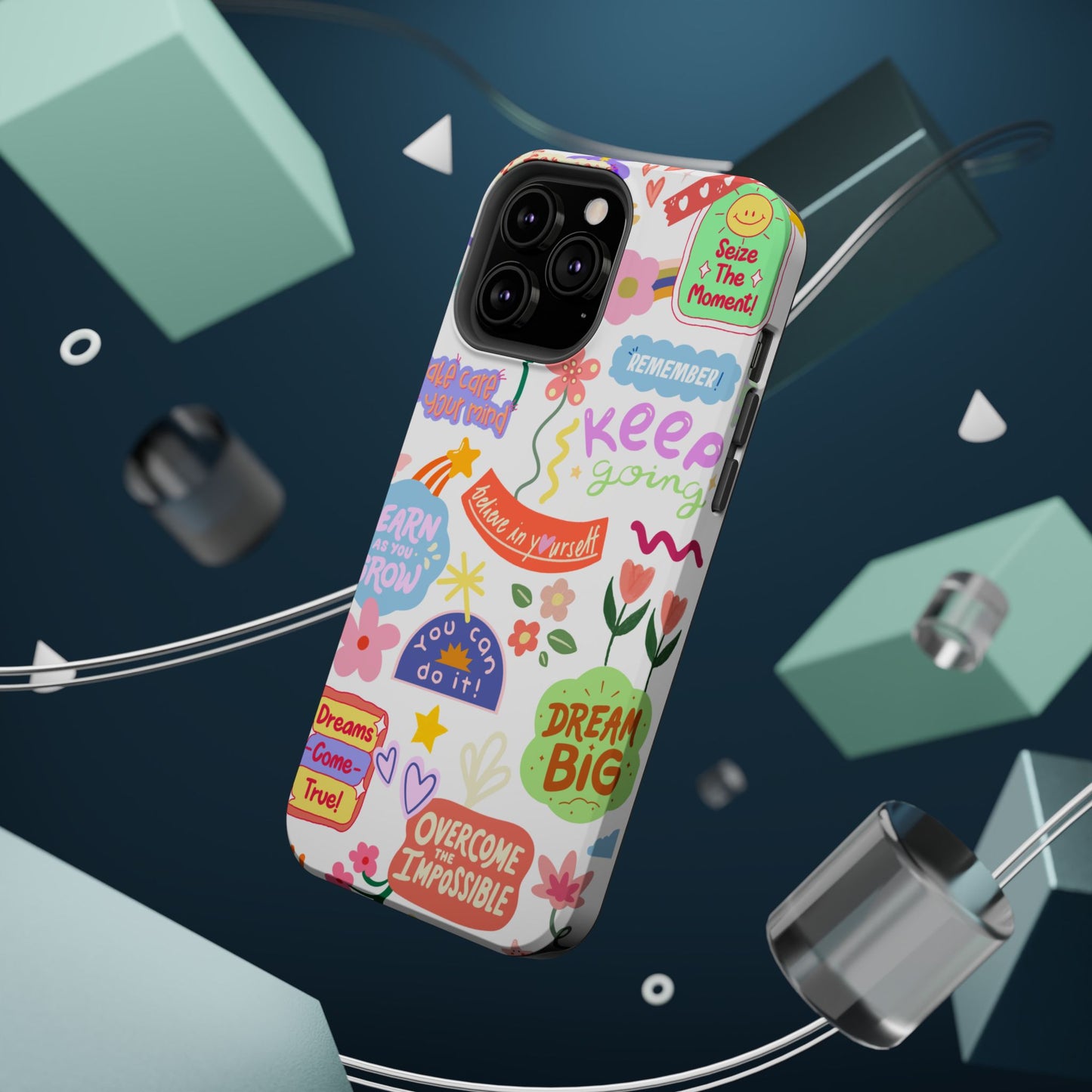Inspirational, Motivational Phone Case, Cute Floral, Confidence Case, Gift for Her, Positive Vibes