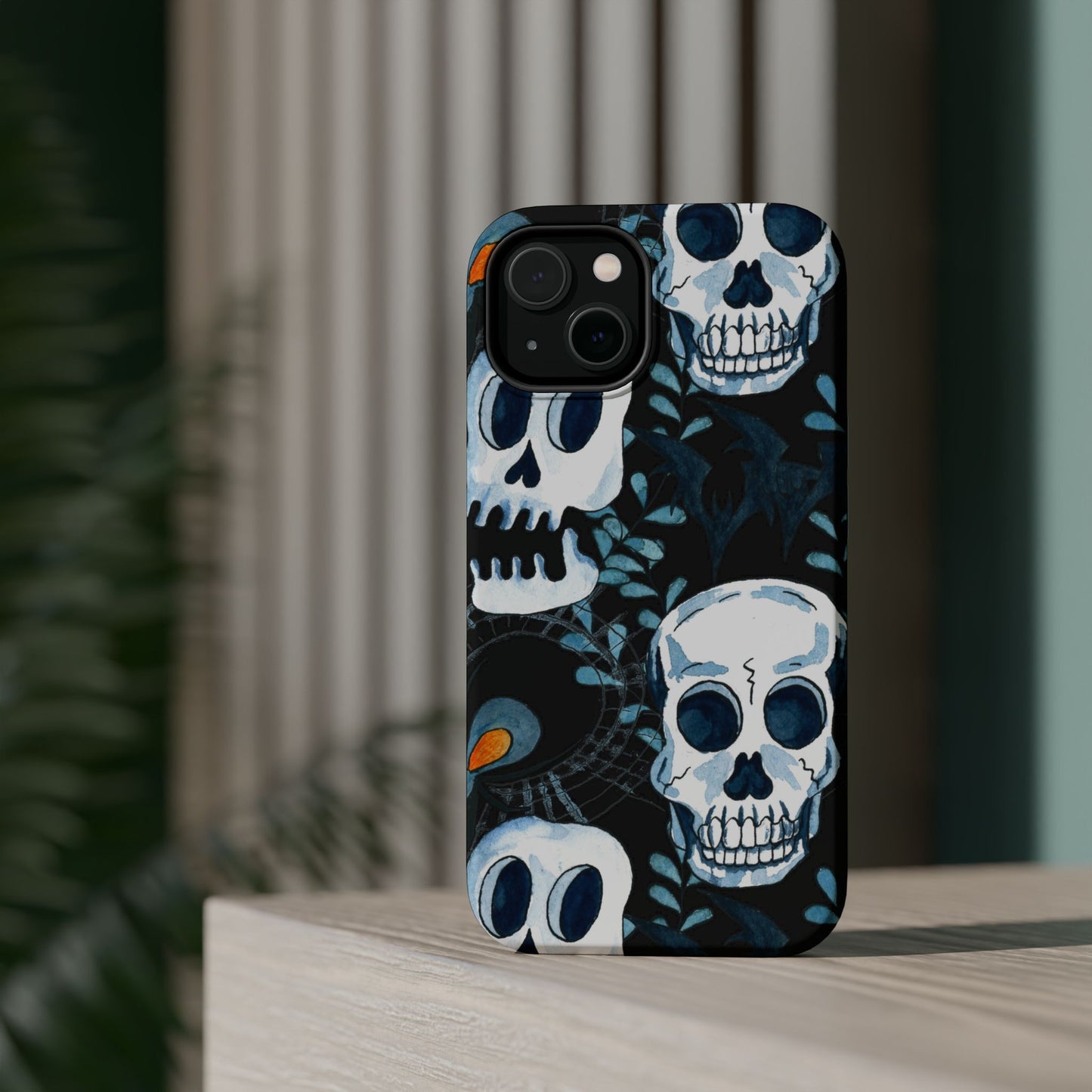 Phone Case - Skull Magnetic Impact-Resistant Case - Halloween - FREE Shipping for Iphone