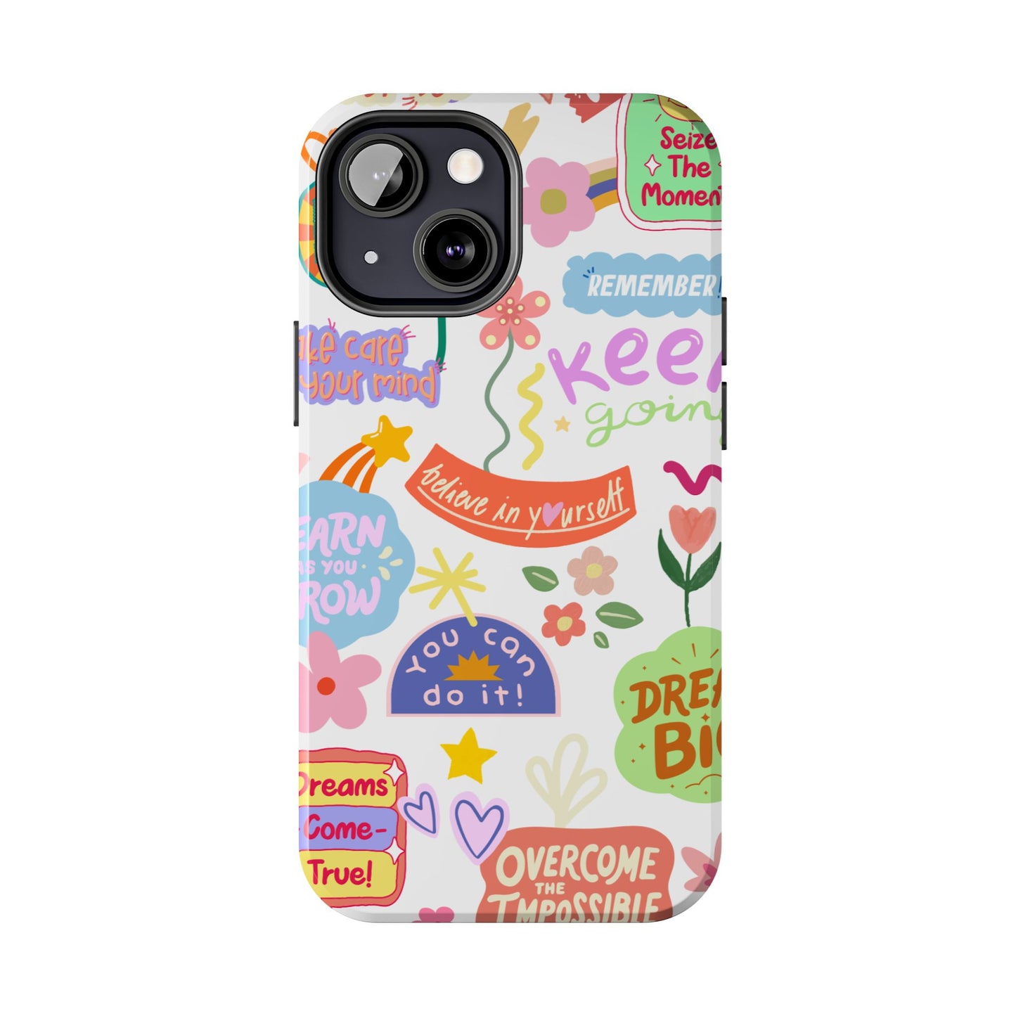 Inspirational, Motivational Phone Case, Cute Floral, Confidence Case, Gift for Her, Positive Vibes
