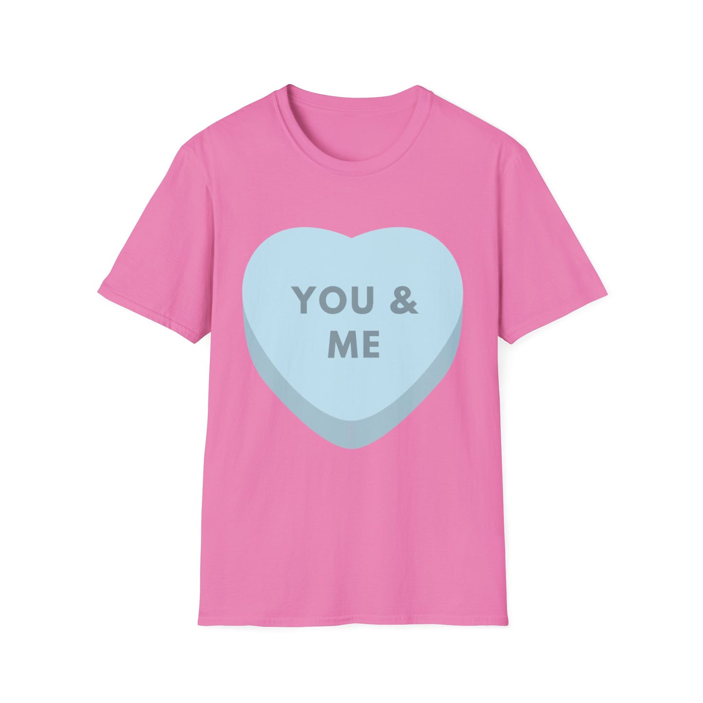 Couples Heart Graphic UnisexT-Shirt - 'You & Me' Design