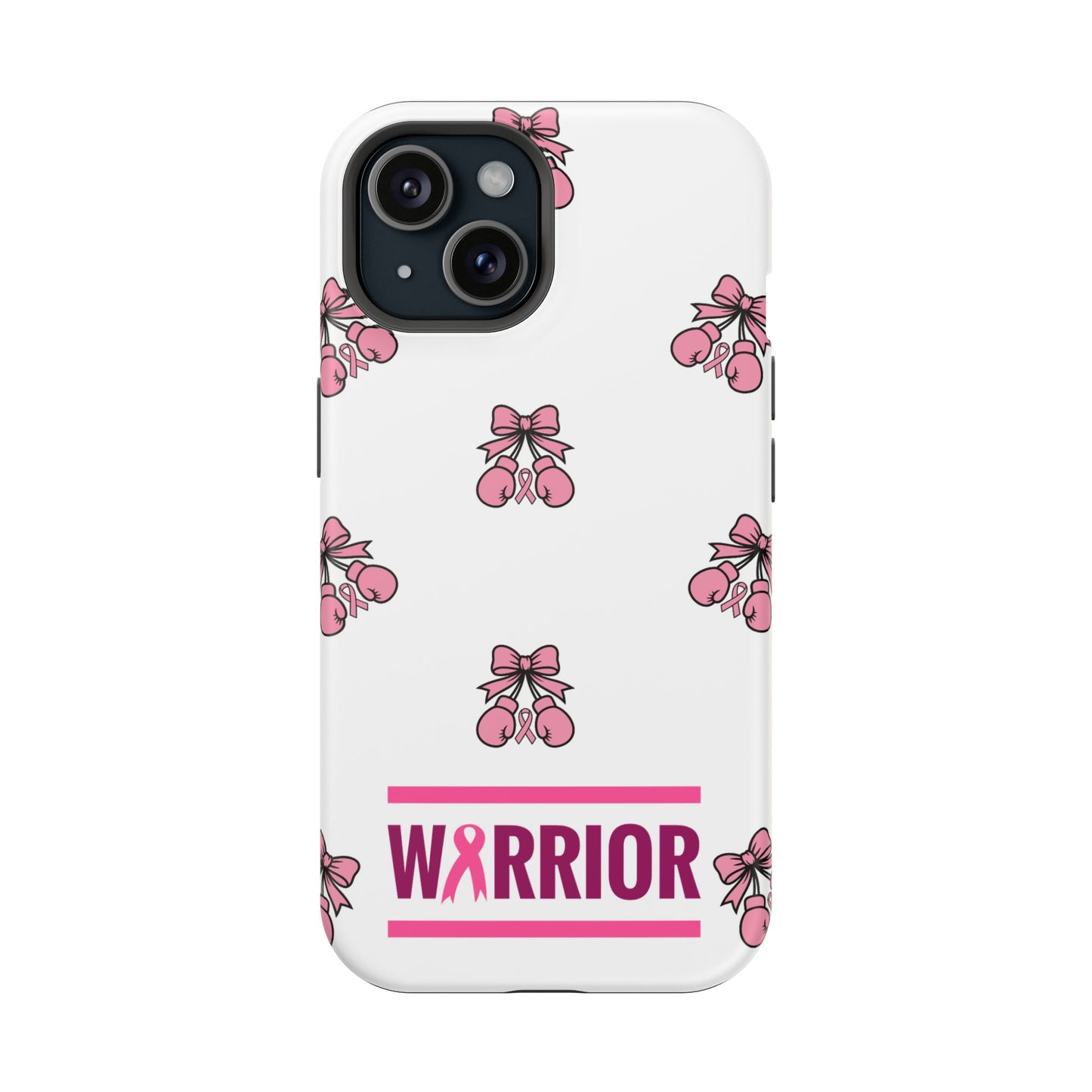 Warrior Bow Pink Magnetic Phone Case, Support Breast Cancer Awareness, Gift for Cancer Fighters for Iphone