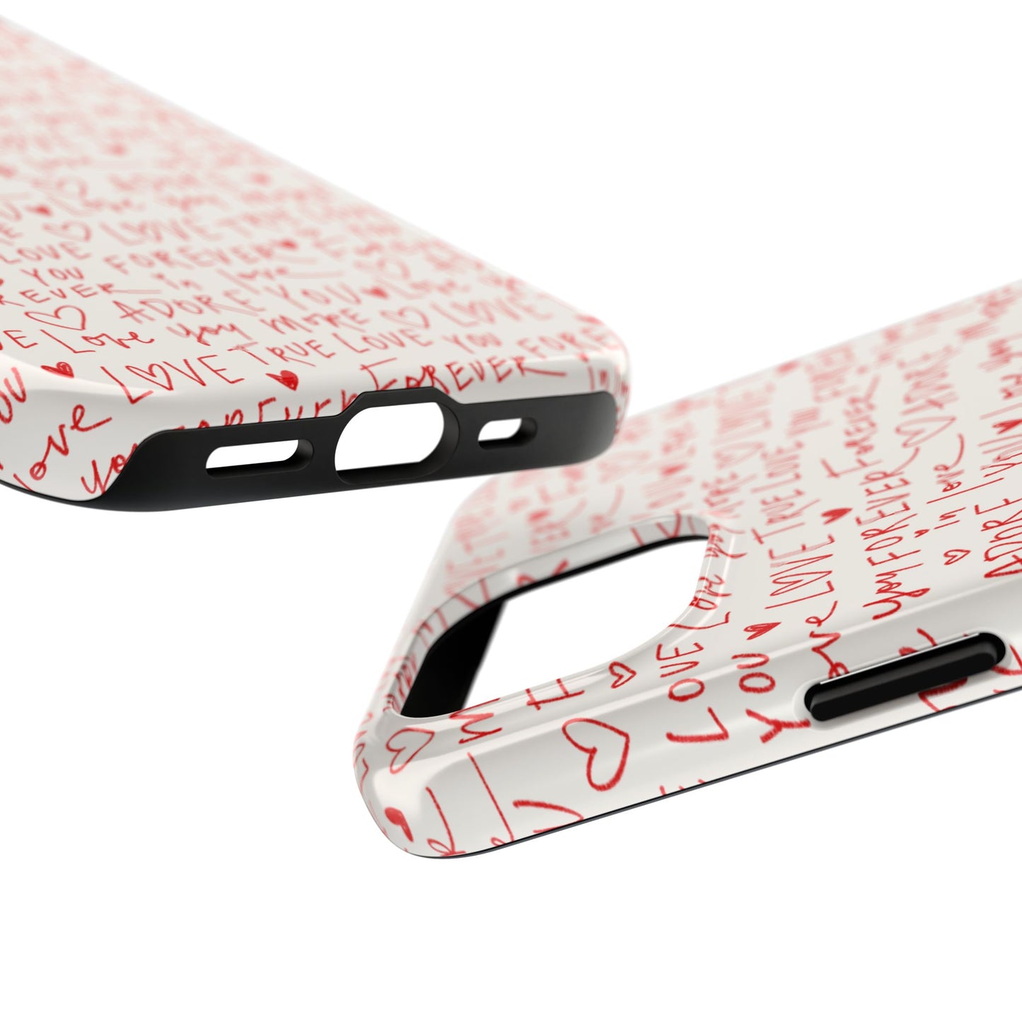 Love Hearts Tough Case for iPhone, Cute Heart Design, Adore You Case, True Love Protection