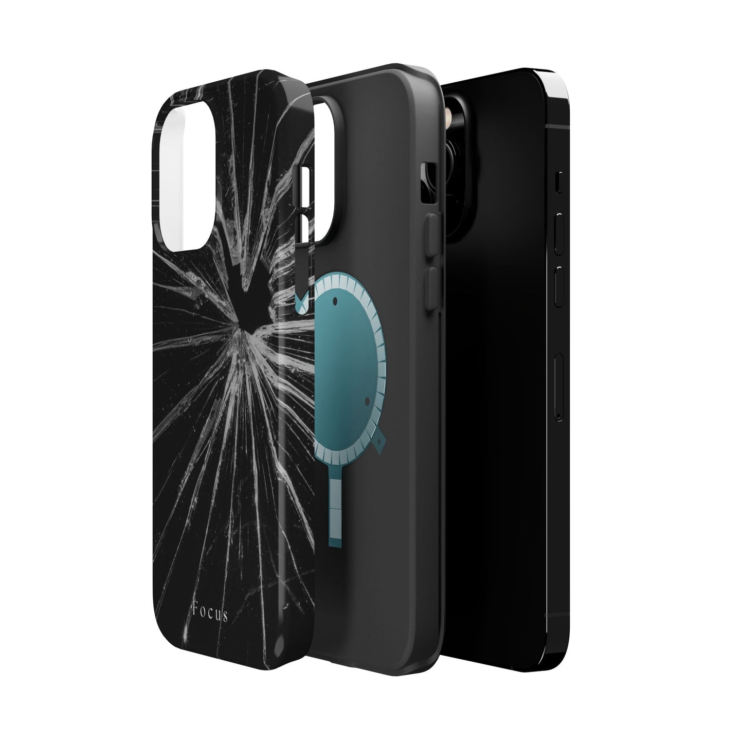 Durable Magnetic FOCUS Broken Glass Stylish Tough Case