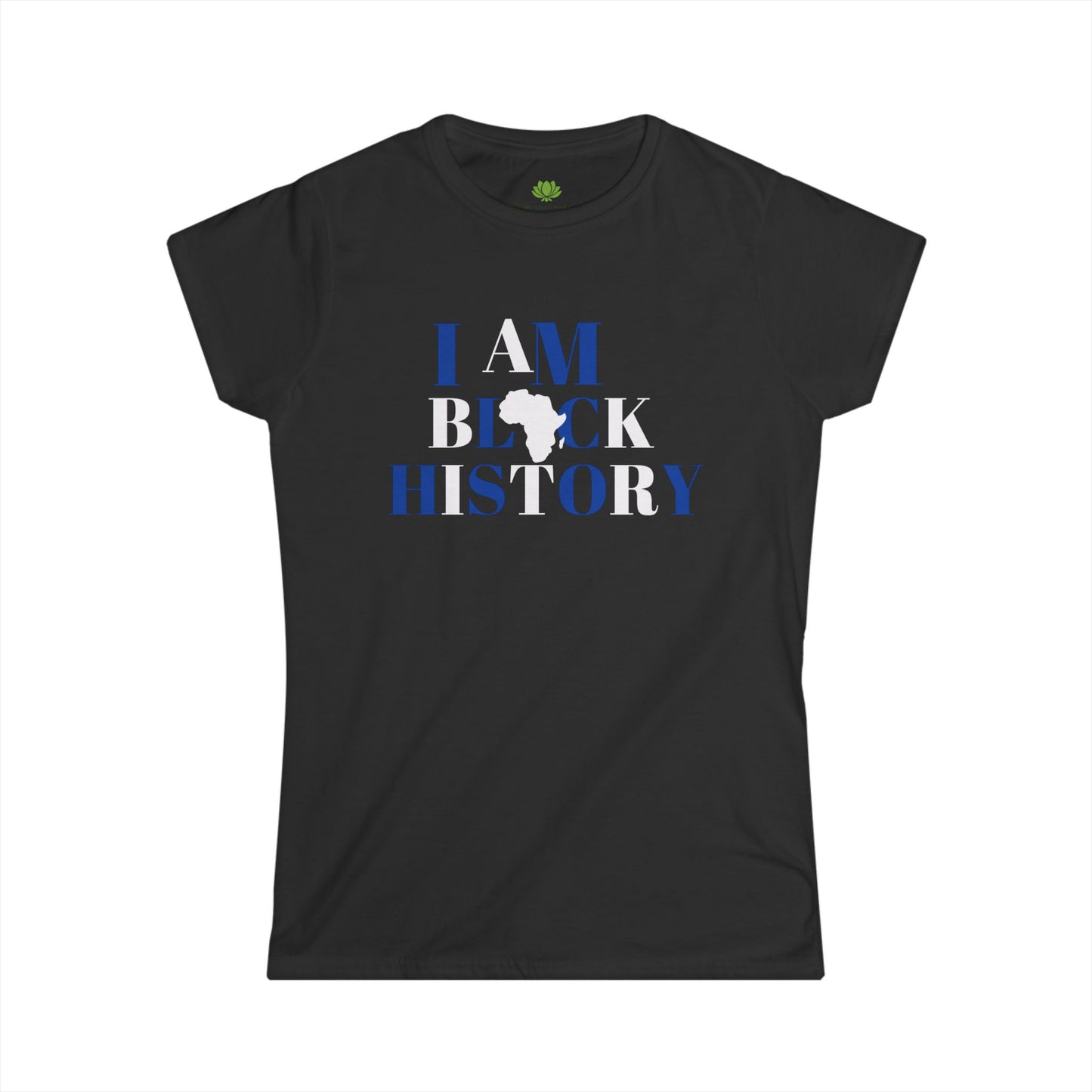 Empowering Women's Softstyle Tee - "I AM BLACK HISTORY" Statement Shirt