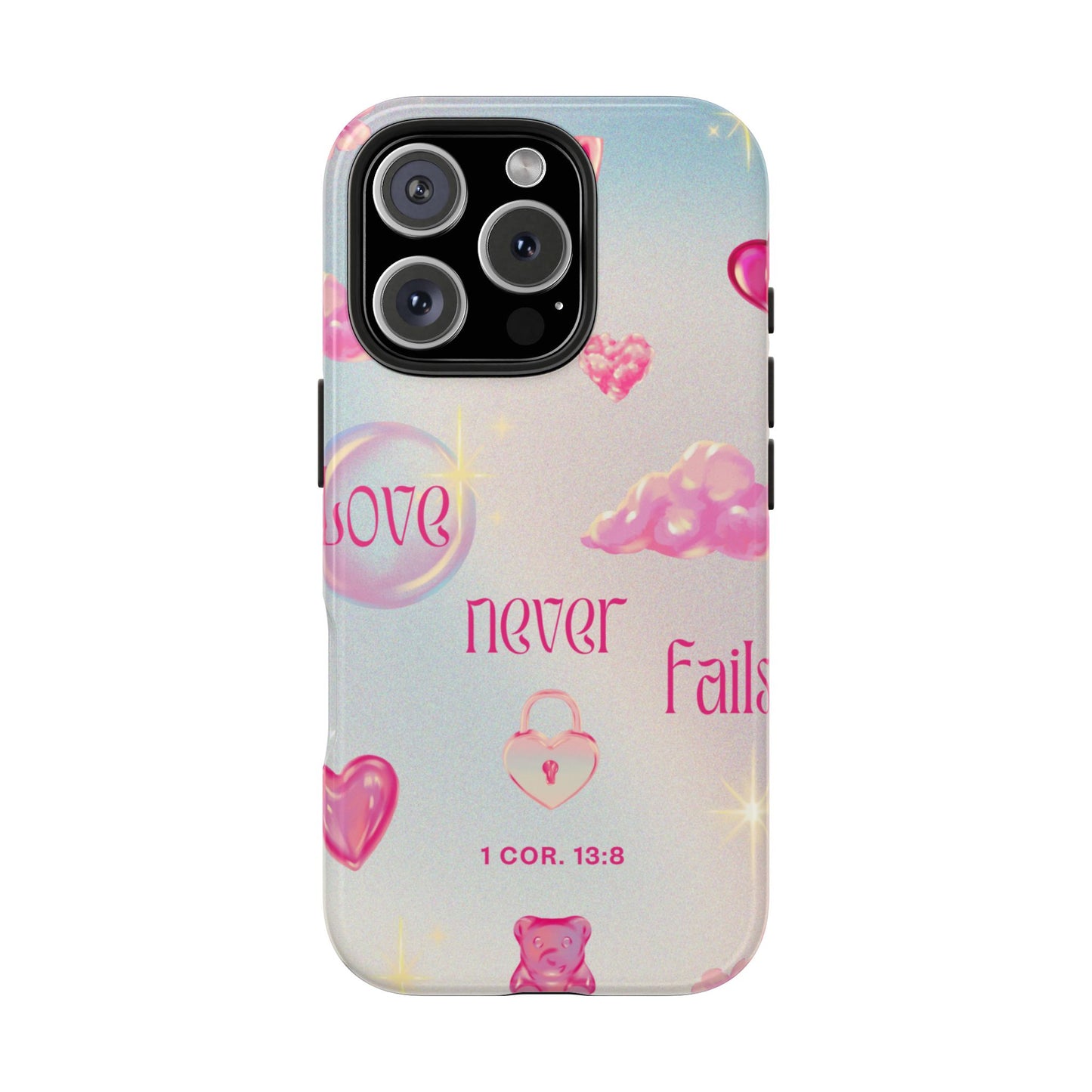 Love Never Fails Bible Verse Tough Phone Case