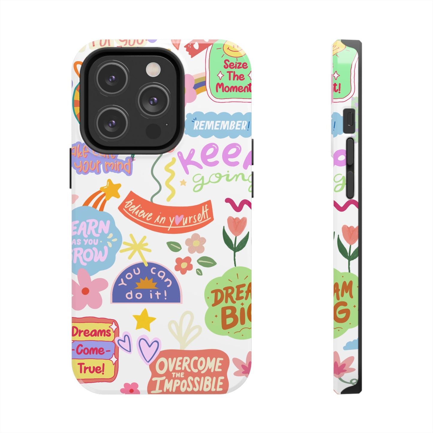 Inspirational, Motivational Phone Case, Cute Floral, Confidence Case, Gift for Her, Positive Vibes