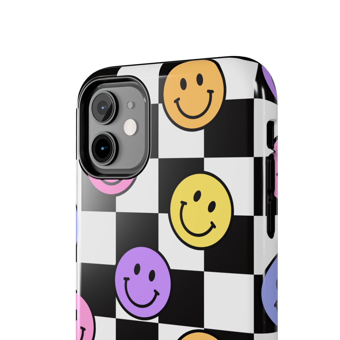 Colorful Smiley Face Phone Case, Durable Phone Cover, Fun Tech Accessories, Great for Gifts, Birthday, Holiday