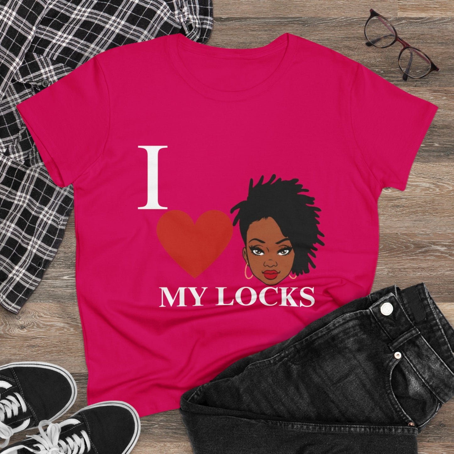 Women's Cotton Tee - Natural Hair Celebration Tee - Celebrate Natural Hair