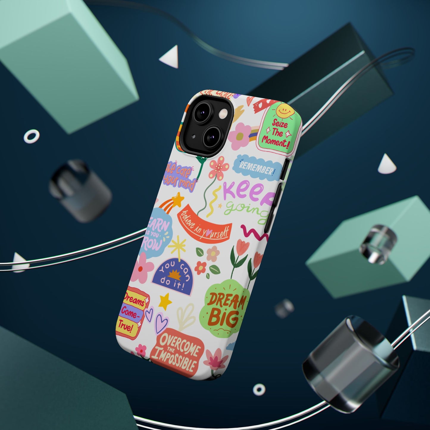 Inspirational, Motivational Phone Case, Cute Floral, Confidence Case, Gift for Her, Positive Vibes