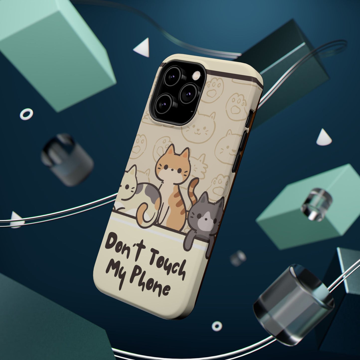 Cute Cat Tough MAGNETIC Phone Case - Don’t Touch My Phone!