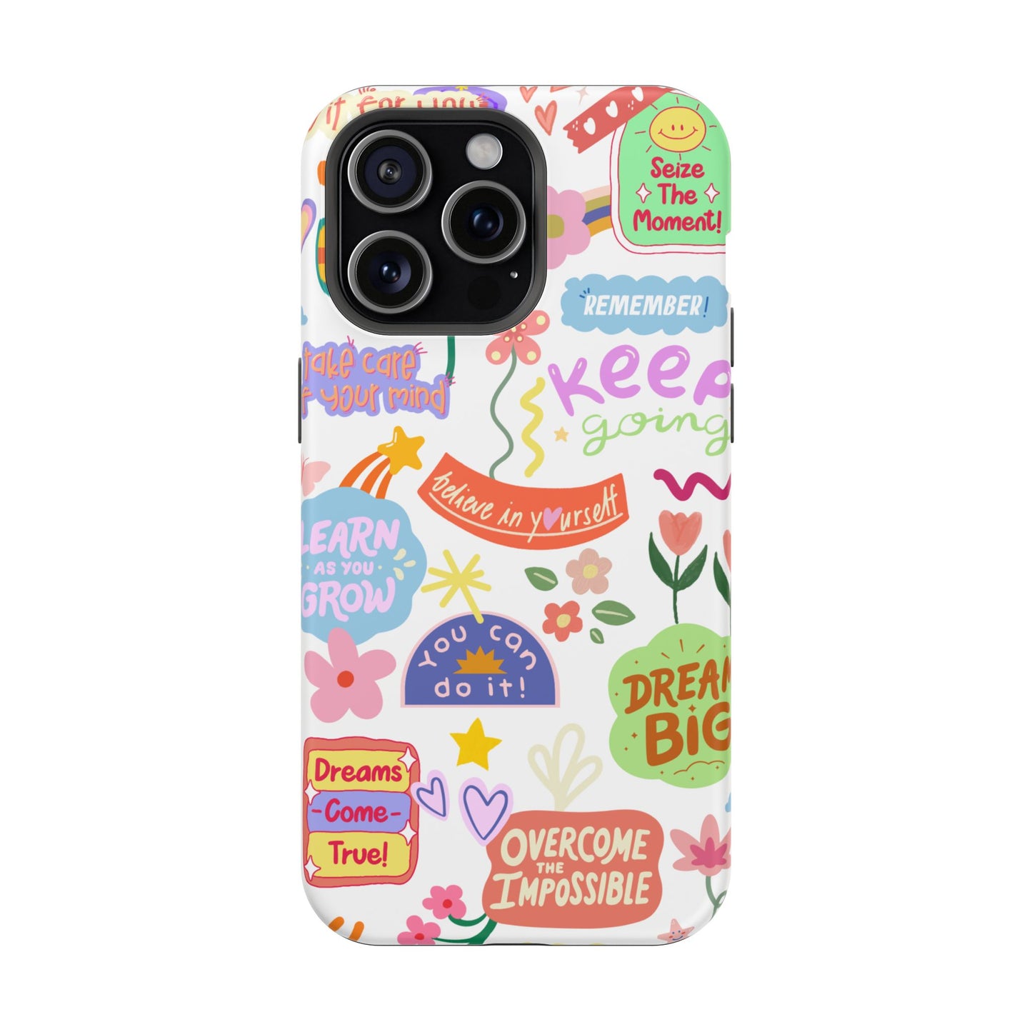 Inspirational, Motivational Phone Case, Cute Floral, Confidence Case, Gift for Her, Positive Vibes