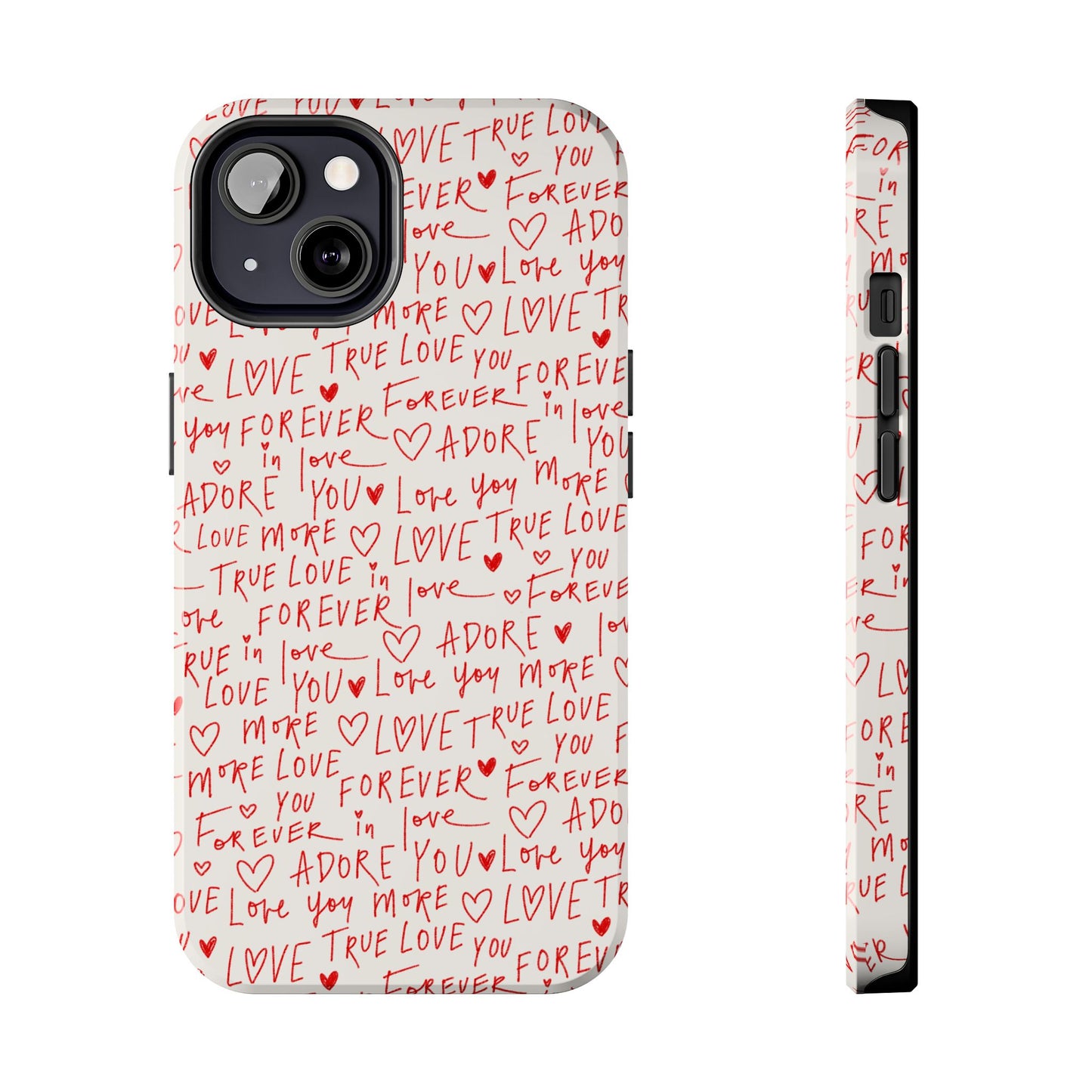 Love Hearts Tough Case for iPhone, Cute Heart Design, Adore You Case, True Love Protection