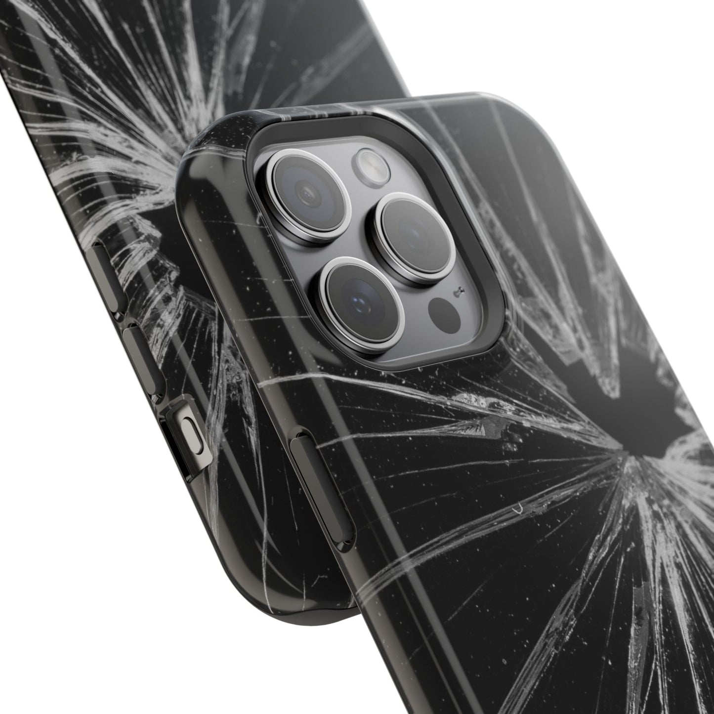 Durable Magnetic FOCUS Broken Glass Stylish Tough Case