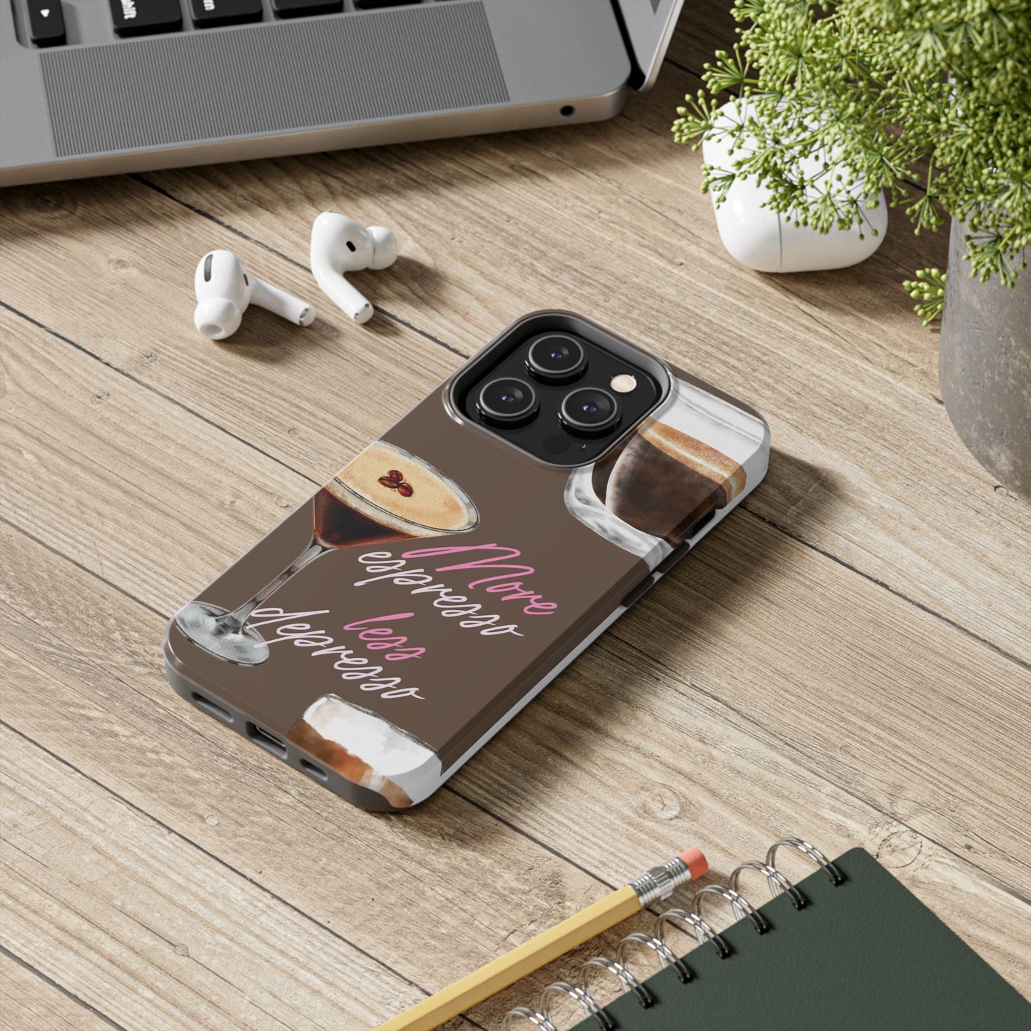 Stylish Coffee Phone Case, Espresso Lovers Gift, Cute Tough Case, Coffee Aesthetic, Phone Accessory for Baristas