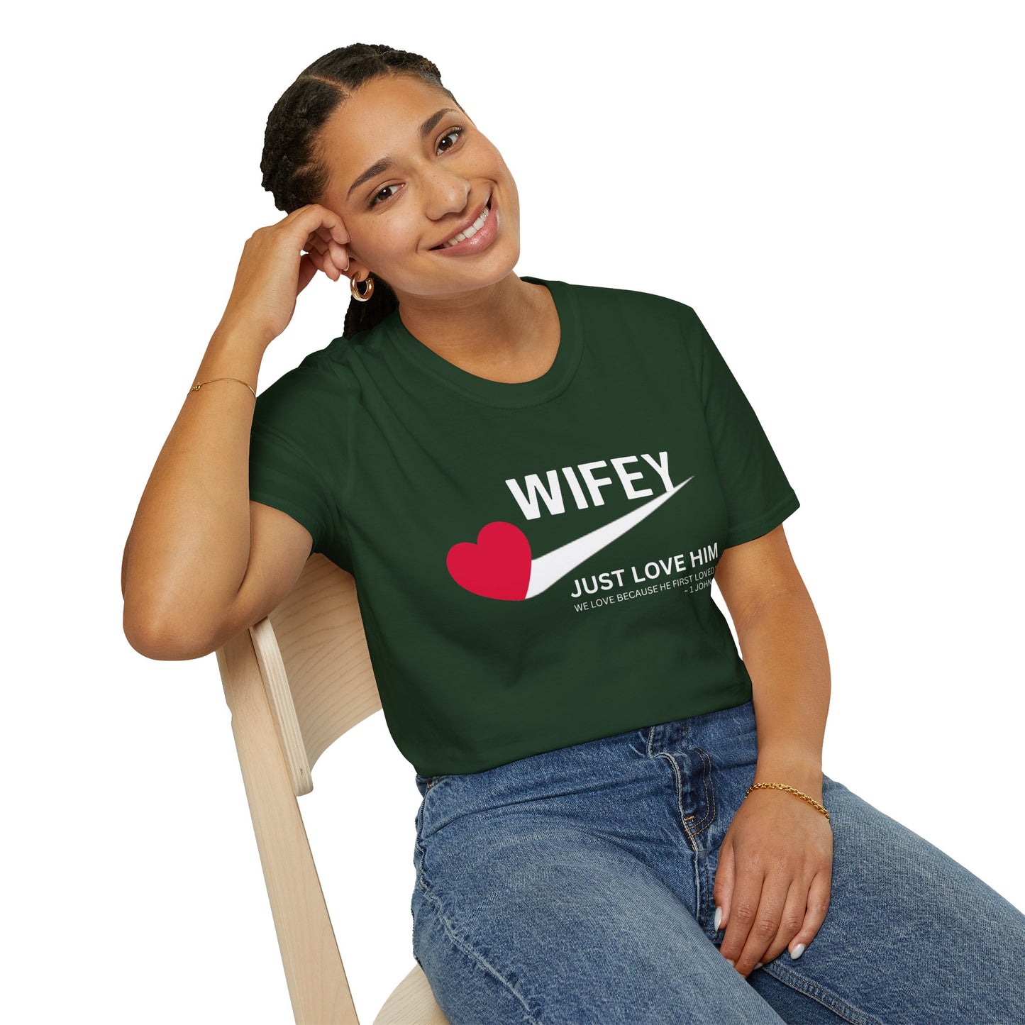 Wifey Just Love Him T-Shirt for Anniversaries & Valentine’s Day