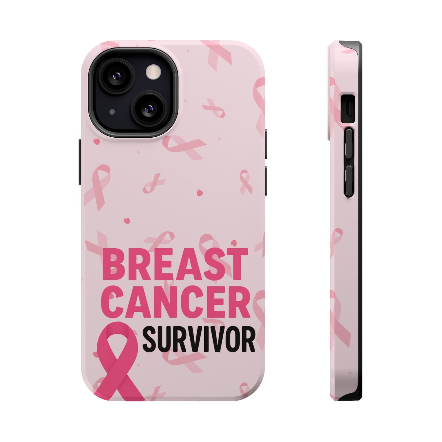 Breast Cancer Survivor Magnetic Phone Case, Impact-Resistant, Pink Ribbon for Iphone