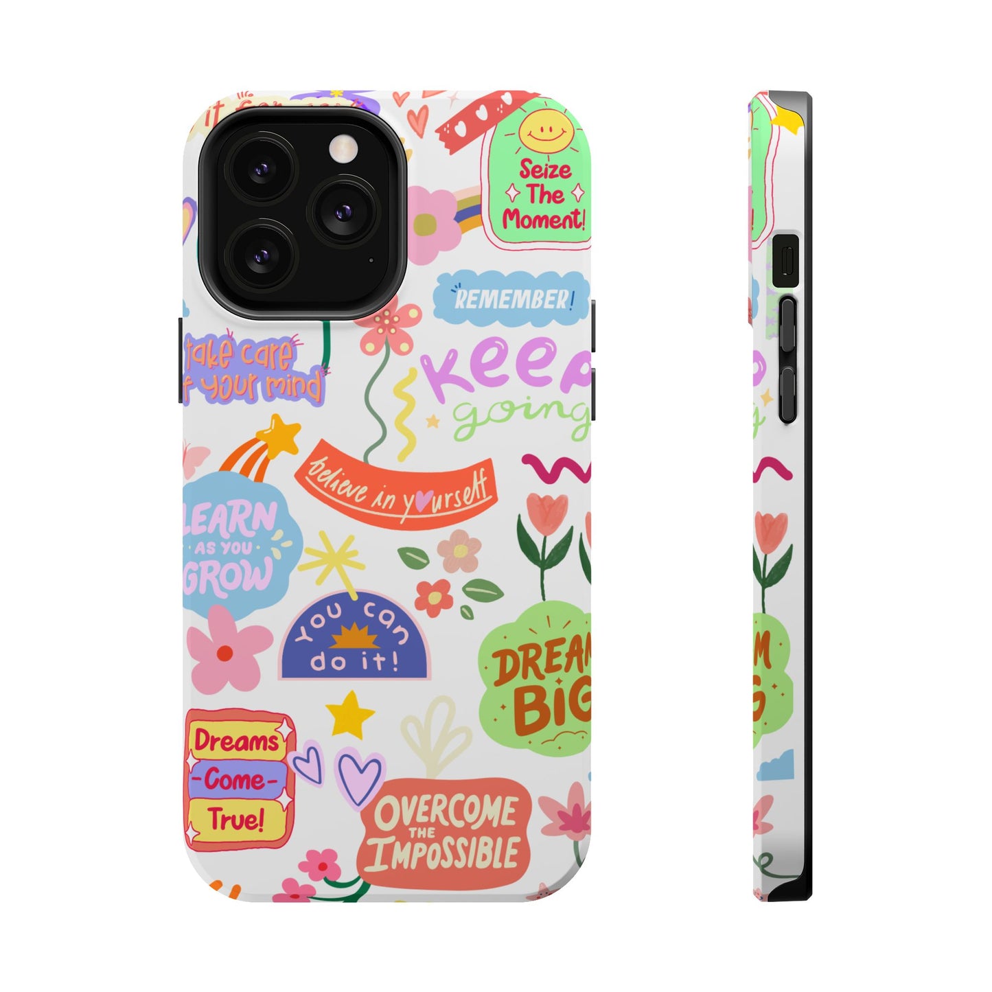 Inspirational, Motivational Phone Case, Cute Floral, Confidence Case, Gift for Her, Positive Vibes