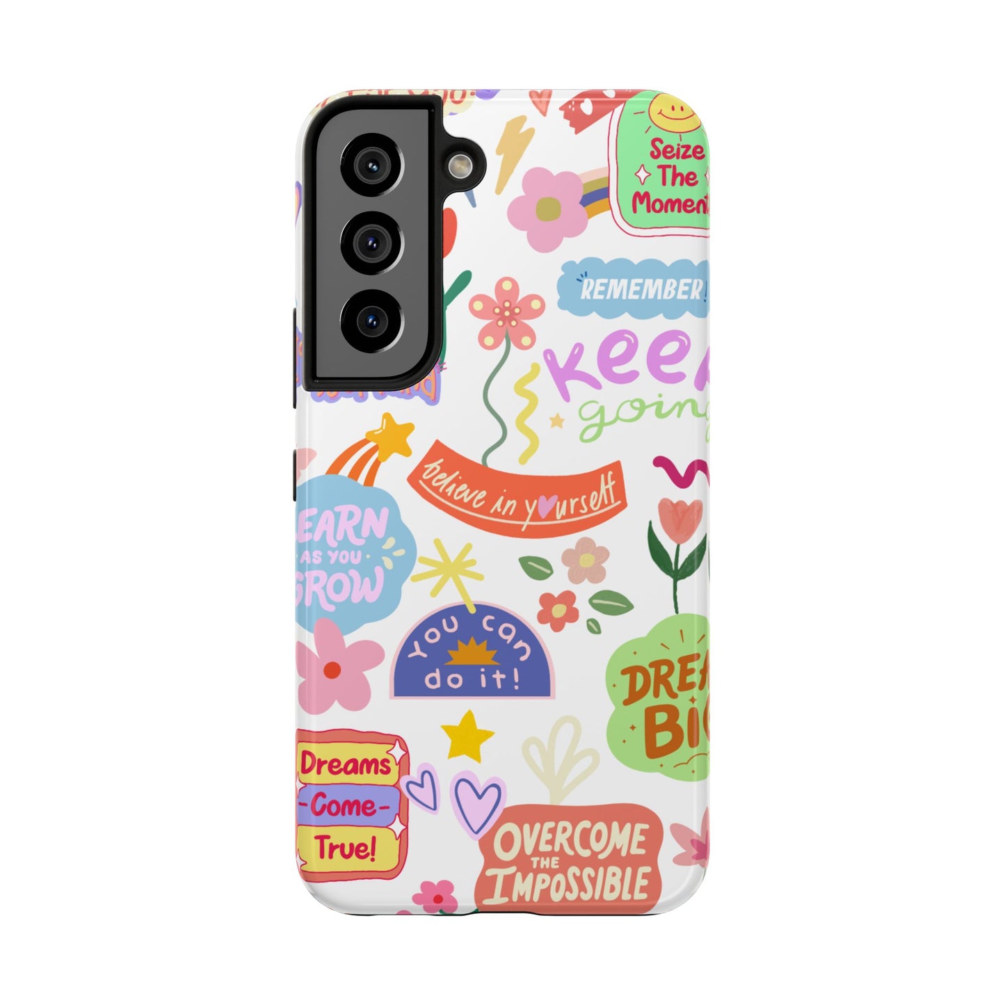 Inspirational, Motivational Phone Case, Cute Floral, Confidence Case, Gift for Her, Positive Vibes