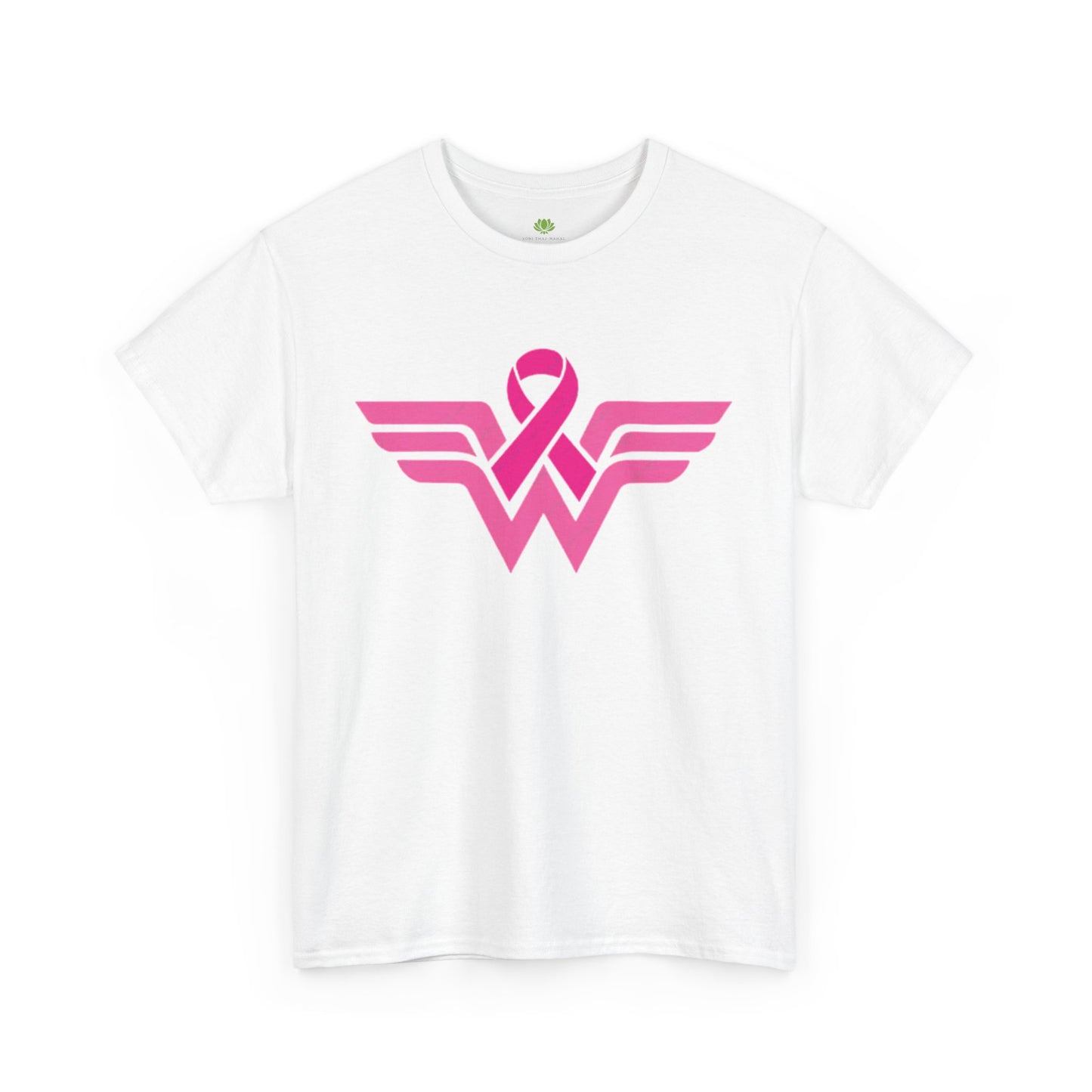 Pink Ribbon Wonder Woman Breast Cancer Awareness Unisex Cotton Tee