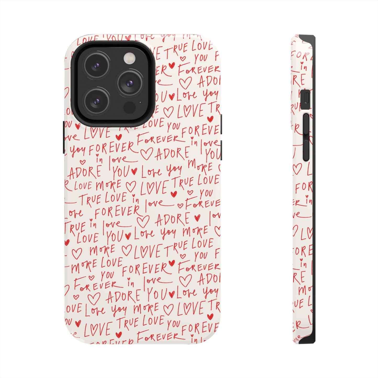 Love Hearts Tough Case for iPhone, Cute Heart Design, Adore You Case, True Love Protection