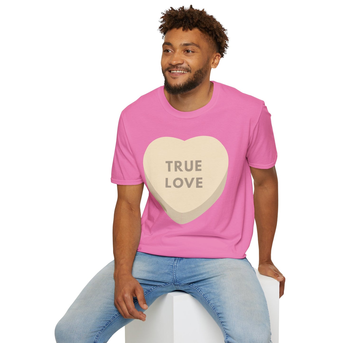 Couples Heart Graphic Unisex Softstyle T-Shirt - 'True Love' Design