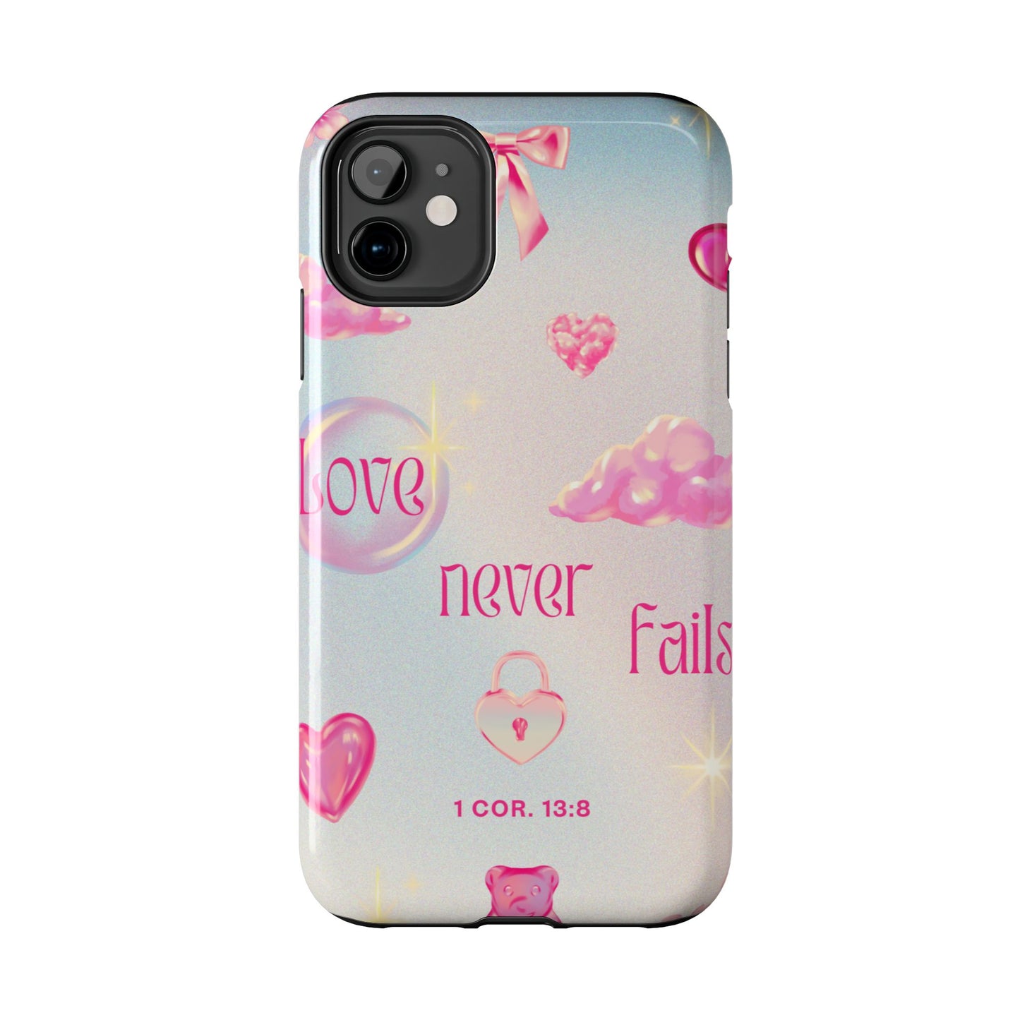 Love Never Fails Bible Verse Tough Phone Case