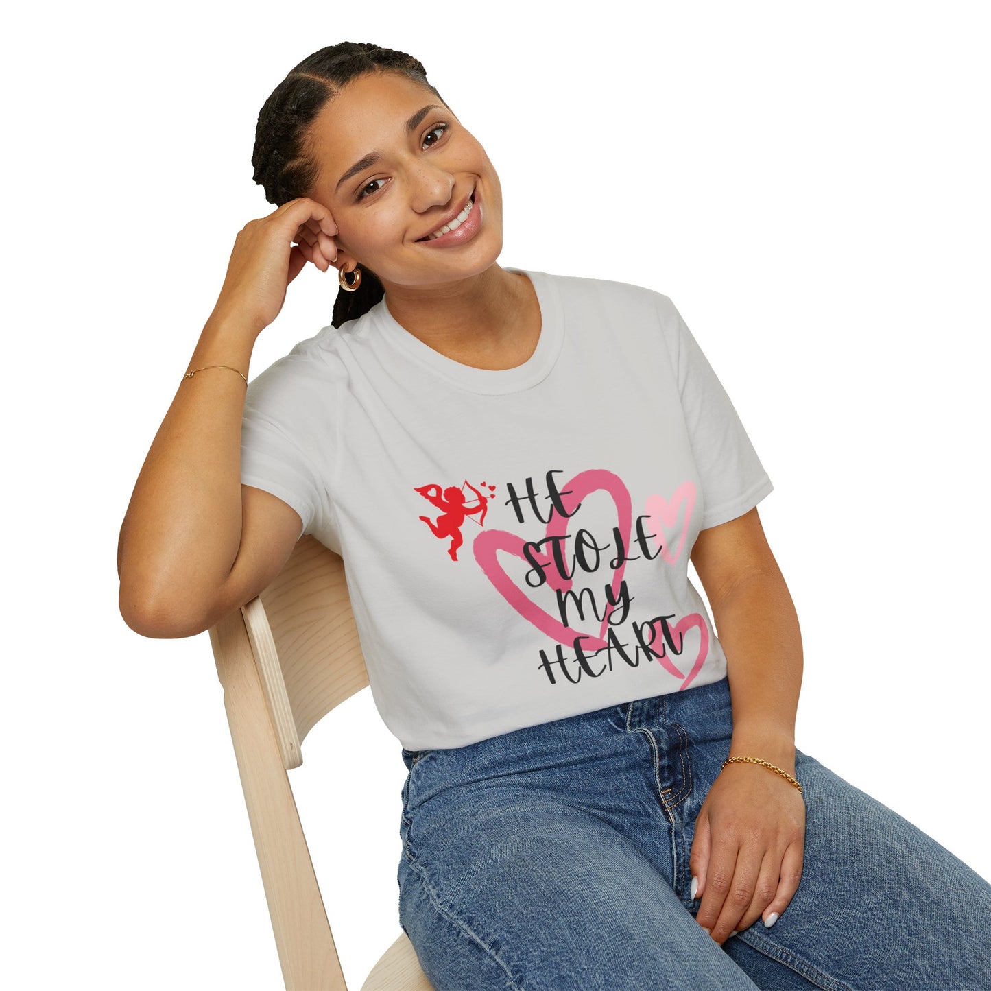 He Stole My Heart Unisex T-Shirt - Cute Valentine’s Day Couple Shift