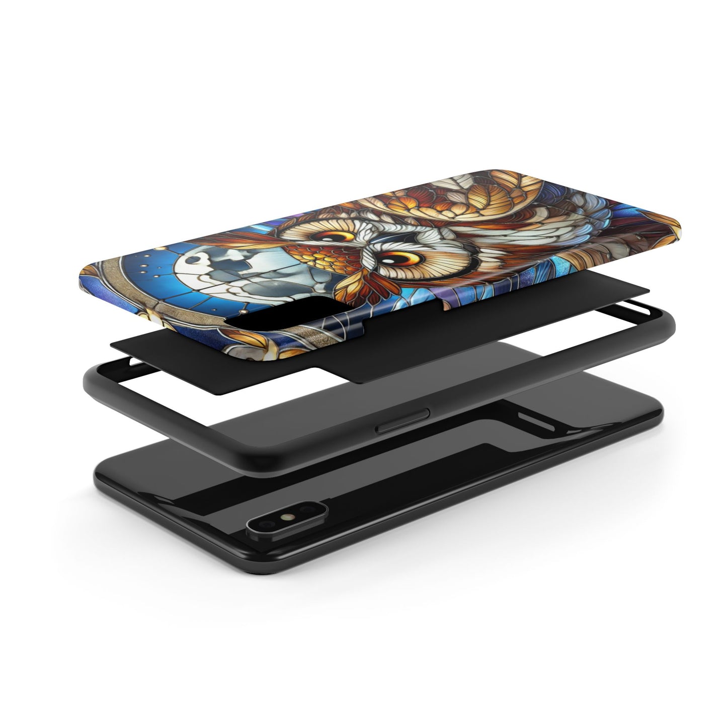 IPhone Case - Owl Stained Glass Design - Durable Protection