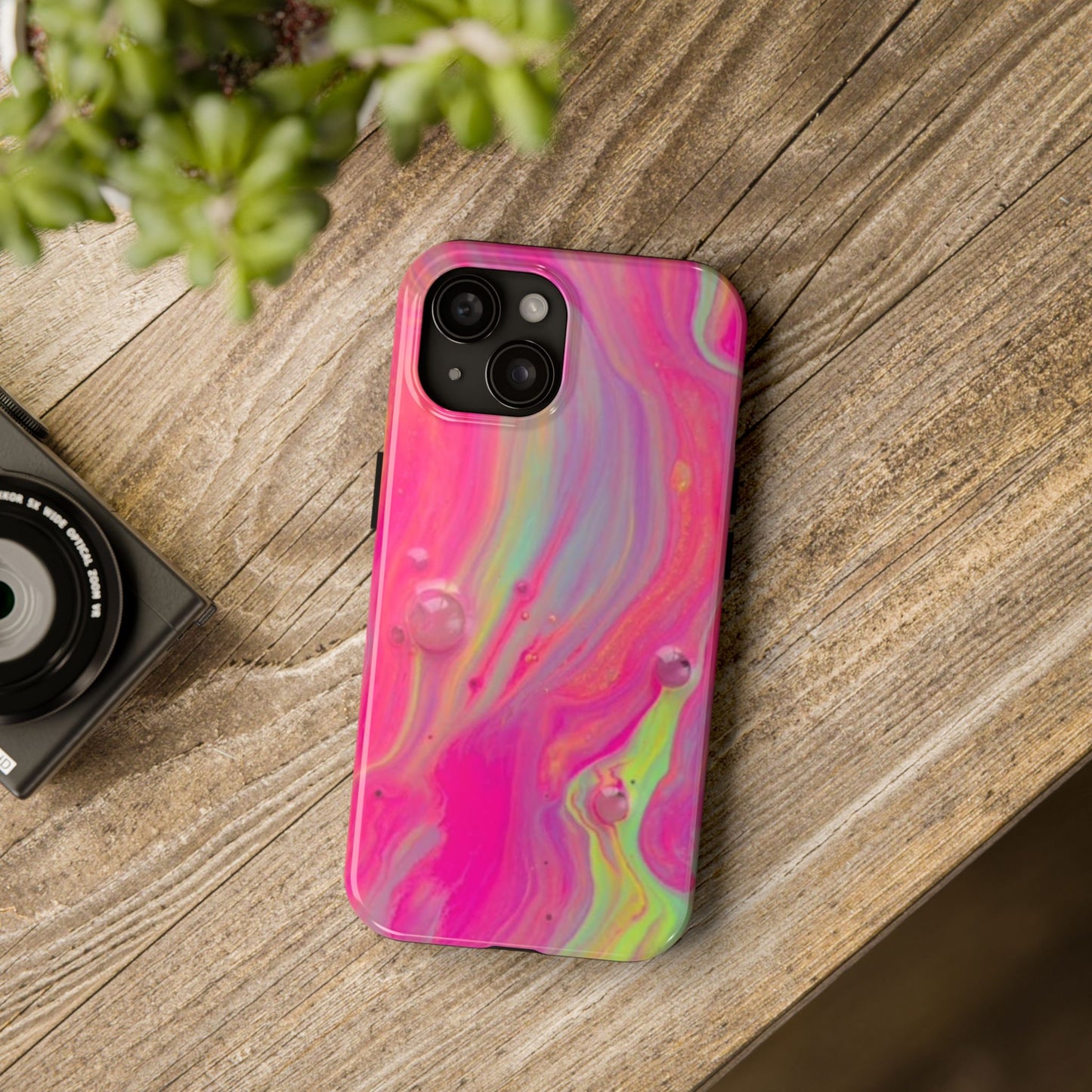 Colorful Swirl Futuristic Tough Phone Case, Stylish Durable Cover for Iphone