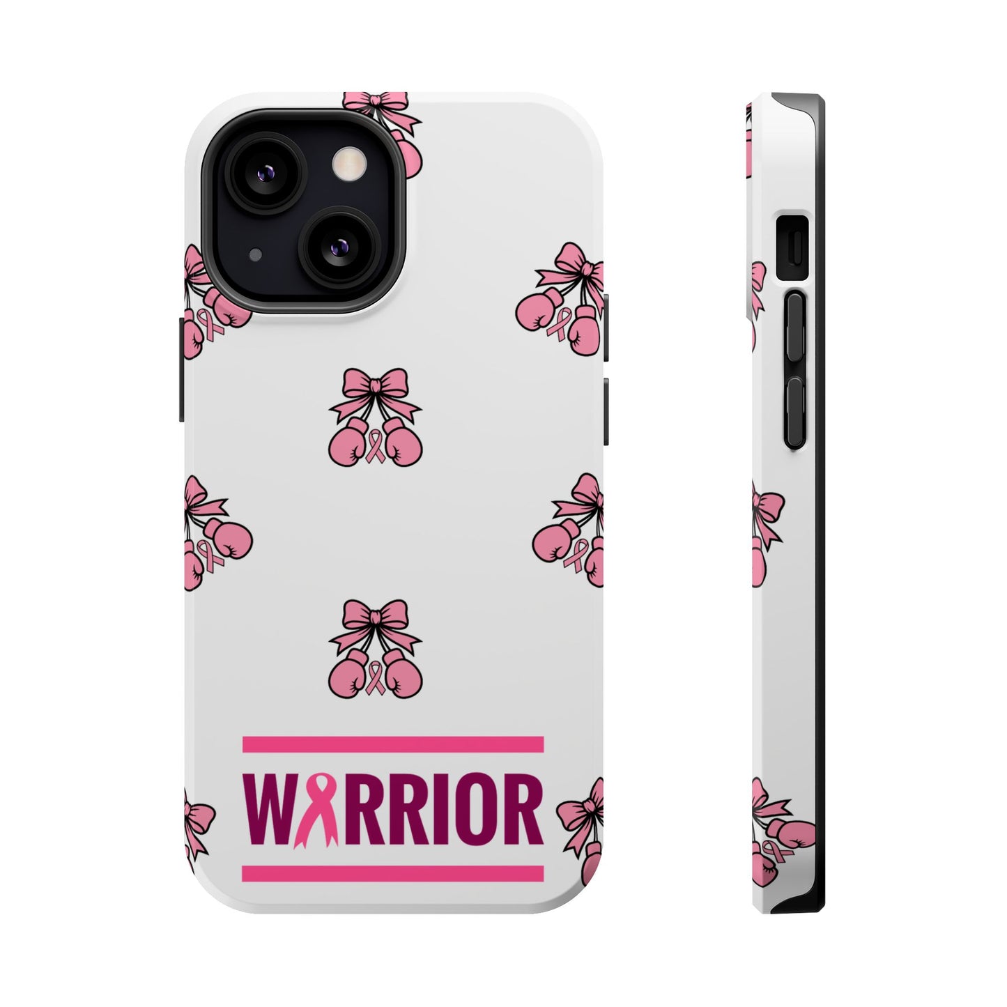 Warrior Bow Pink Magnetic Phone Case, Support Breast Cancer Awareness, Gift for Cancer Fighters for Iphone