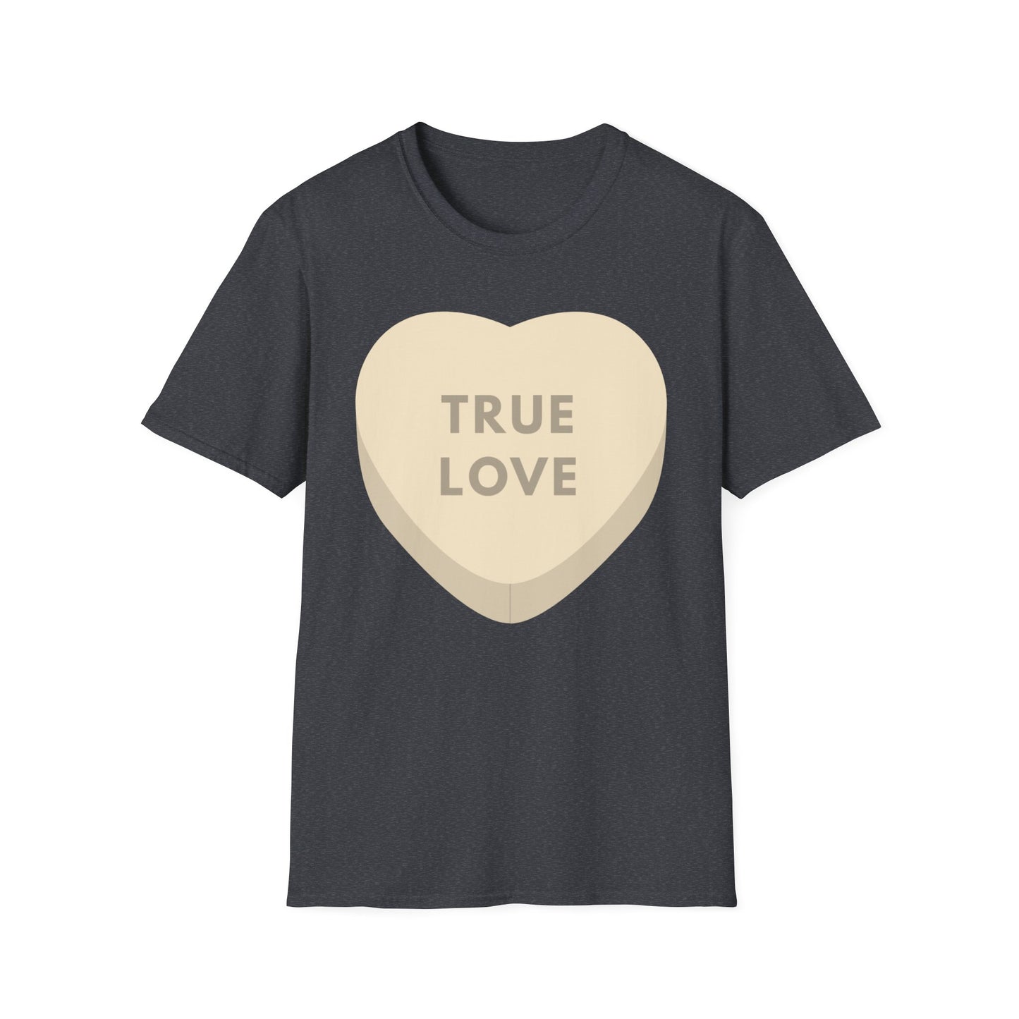 Couples Heart Graphic Unisex Softstyle T-Shirt - 'True Love' Design