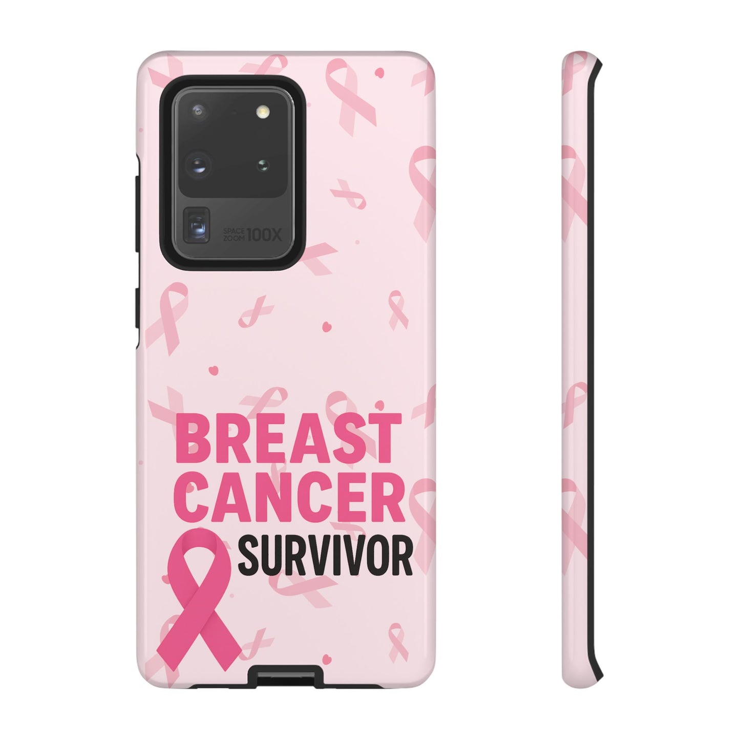 Breast Cancer Survivor Phone Case, Cancer Awareness, Pink Ribbon Design, Tough Cases for Samsung