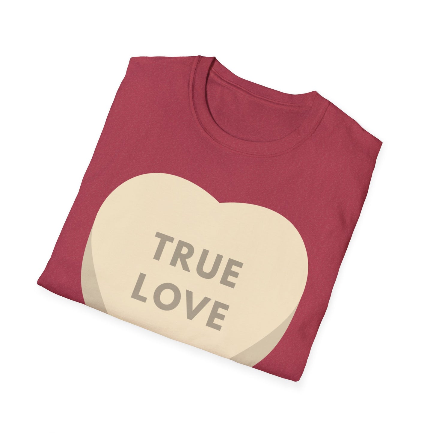 Couples Heart Graphic Unisex Softstyle T-Shirt - 'True Love' Design