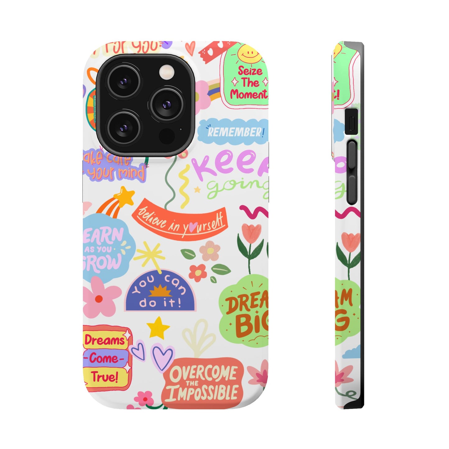 Inspirational, Motivational Phone Case, Cute Floral, Confidence Case, Gift for Her, Positive Vibes