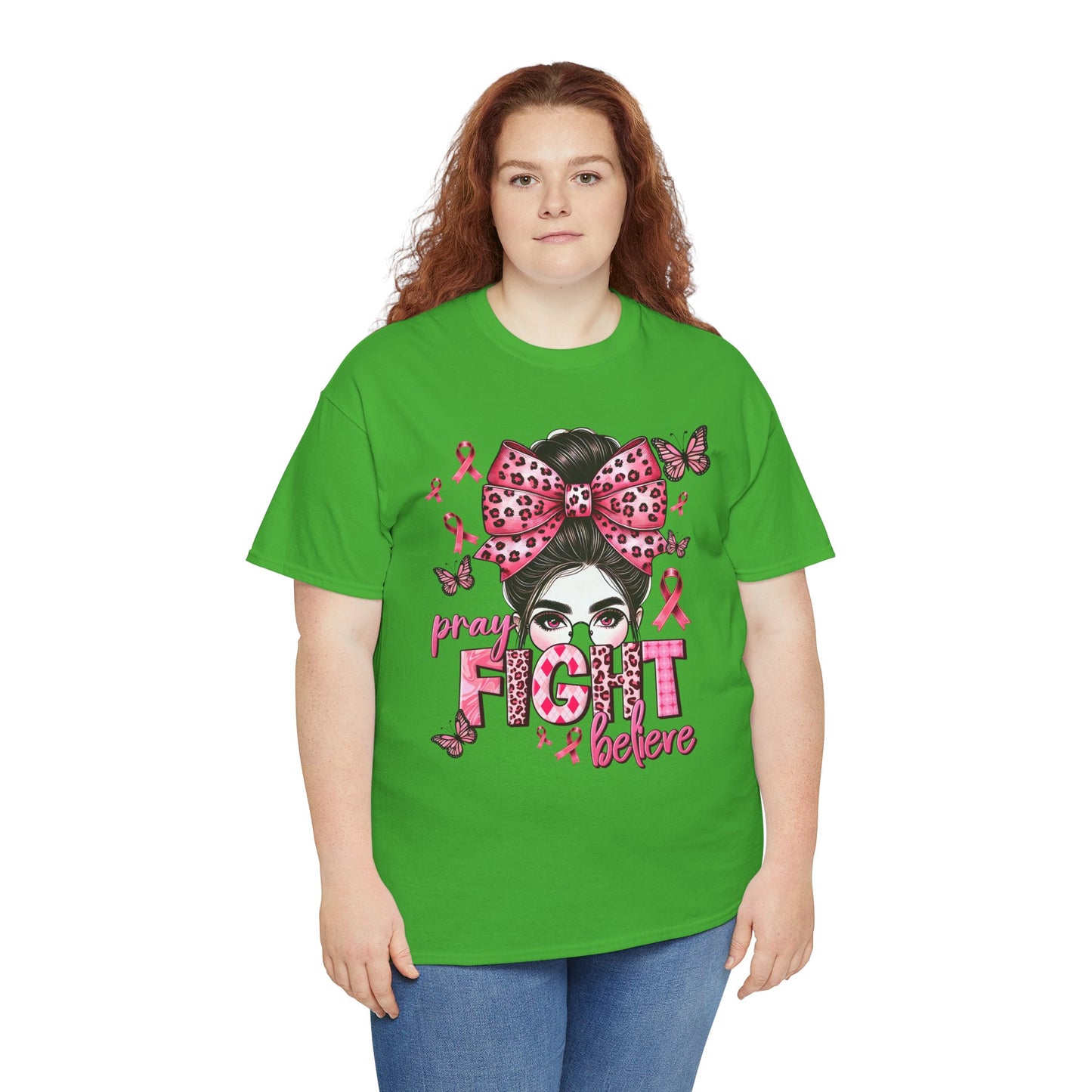 Pray Fight Believe Breast Cancer Awareness Tee