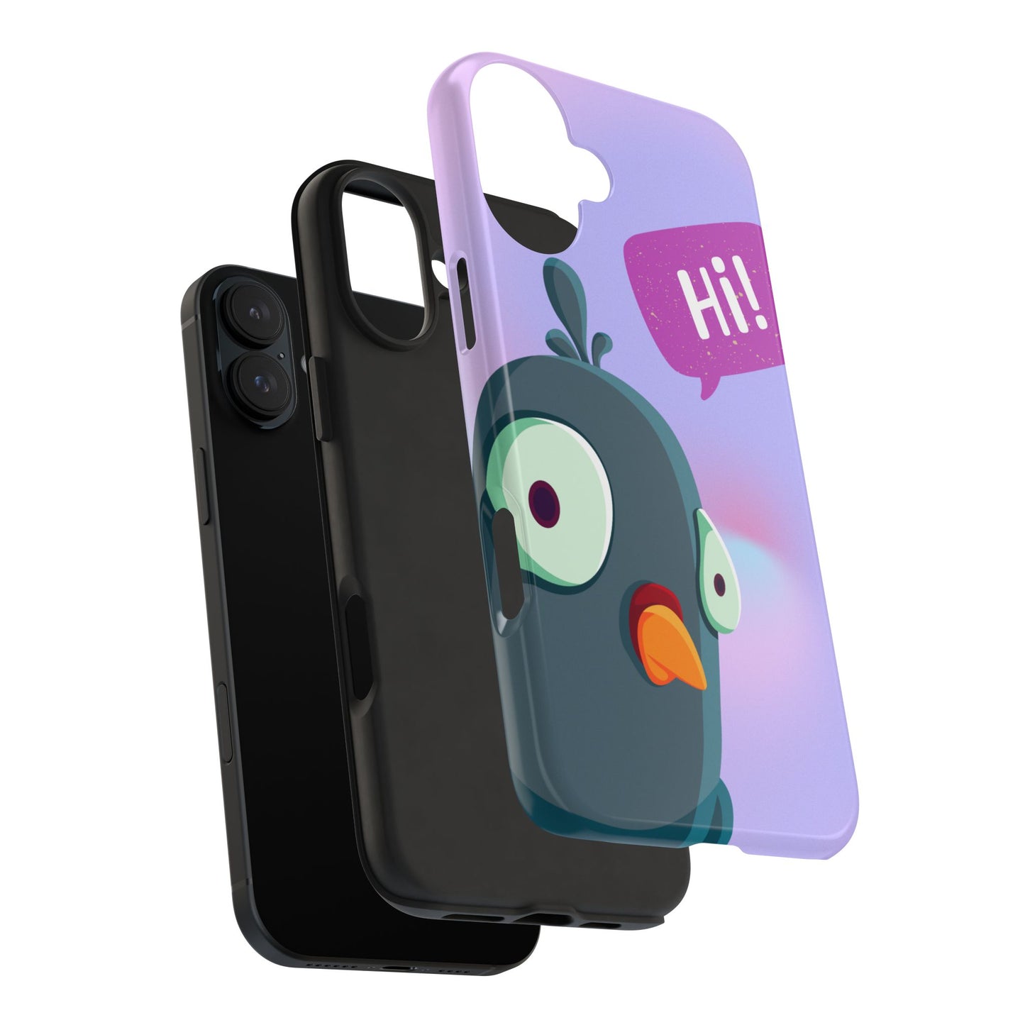 Colorful Cartoon Bird Tough Phone Case - Say Hi!
