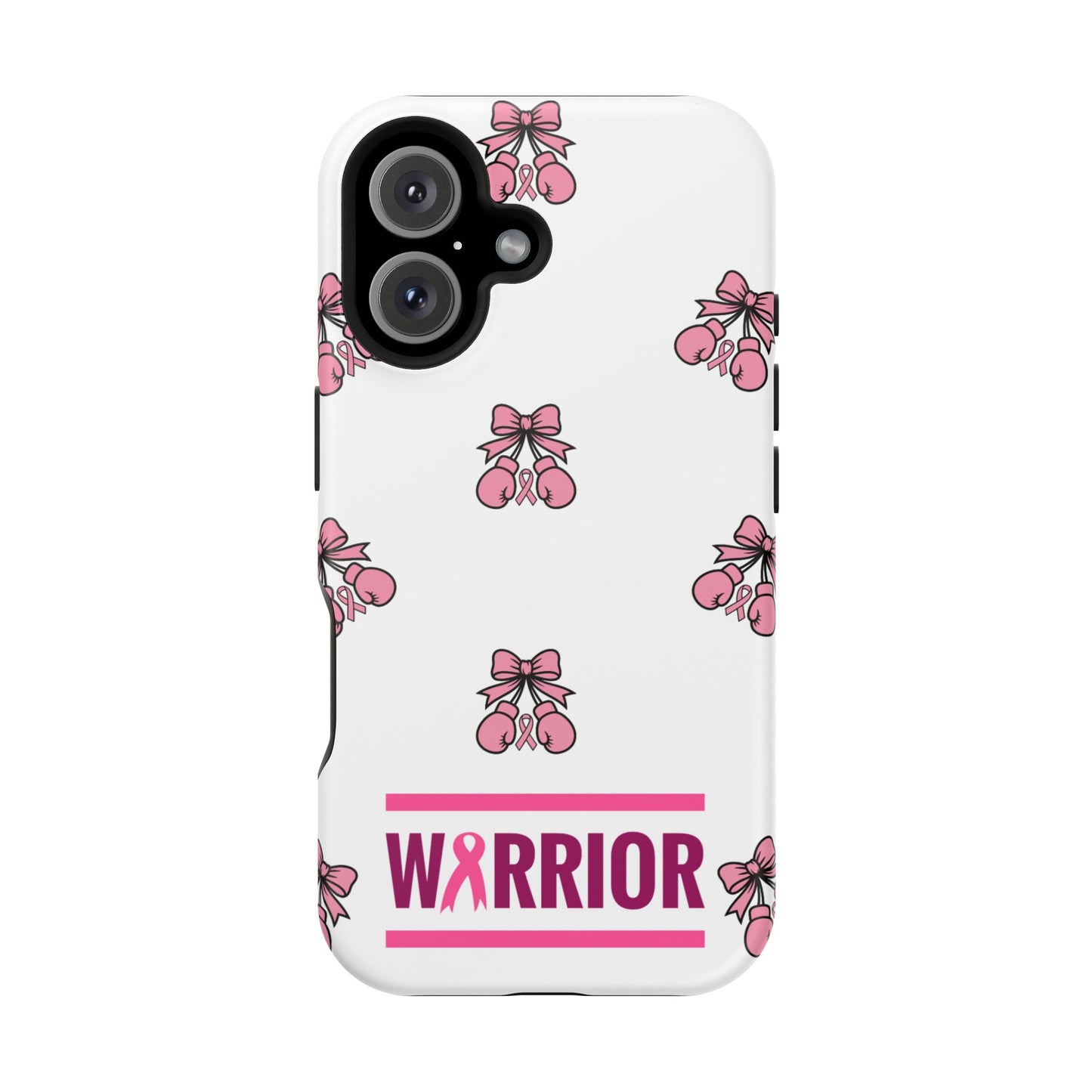 Warrior Bow Pink Magnetic Phone Case, Support Breast Cancer Awareness, Gift for Cancer Fighters for Iphone