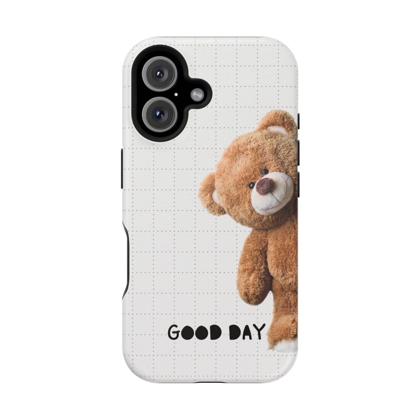 Good Day Teddy Bear MAGNETIC Phone Cases, Cute, Gift for Friends, Teddy Bear Lover's Case