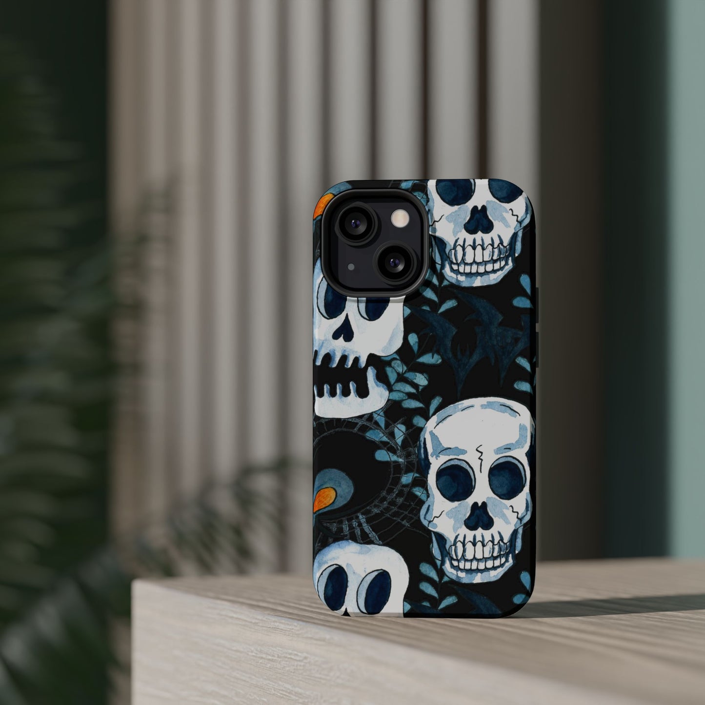 Phone Case - Skull Magnetic Impact-Resistant Case - Halloween - FREE Shipping for Iphone