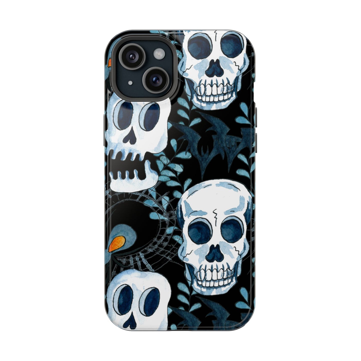 Phone Case - Skull Magnetic Impact-Resistant Case - Halloween - FREE Shipping for Iphone