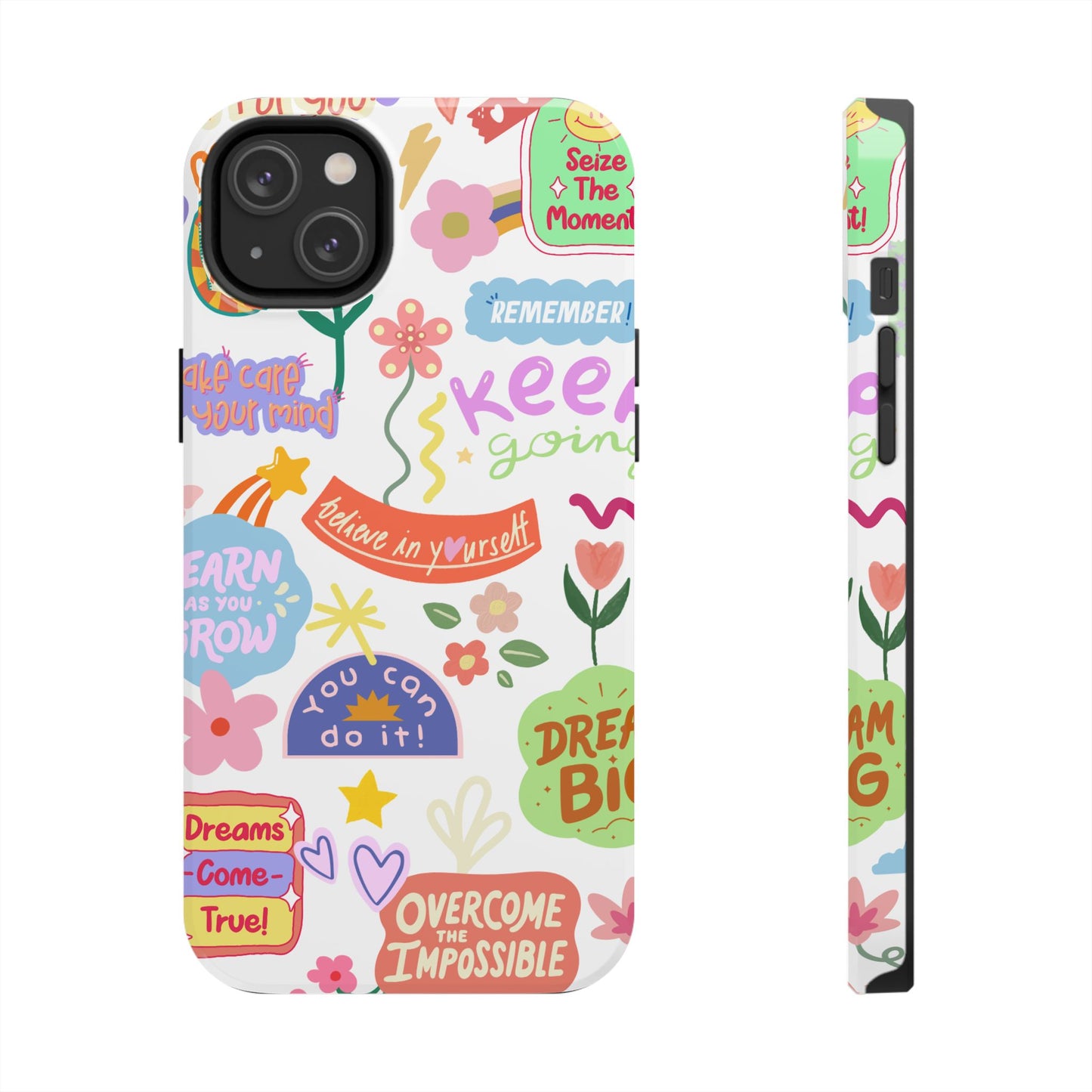 Inspirational, Motivational Phone Case, Cute Floral, Confidence Case, Gift for Her, Positive Vibes