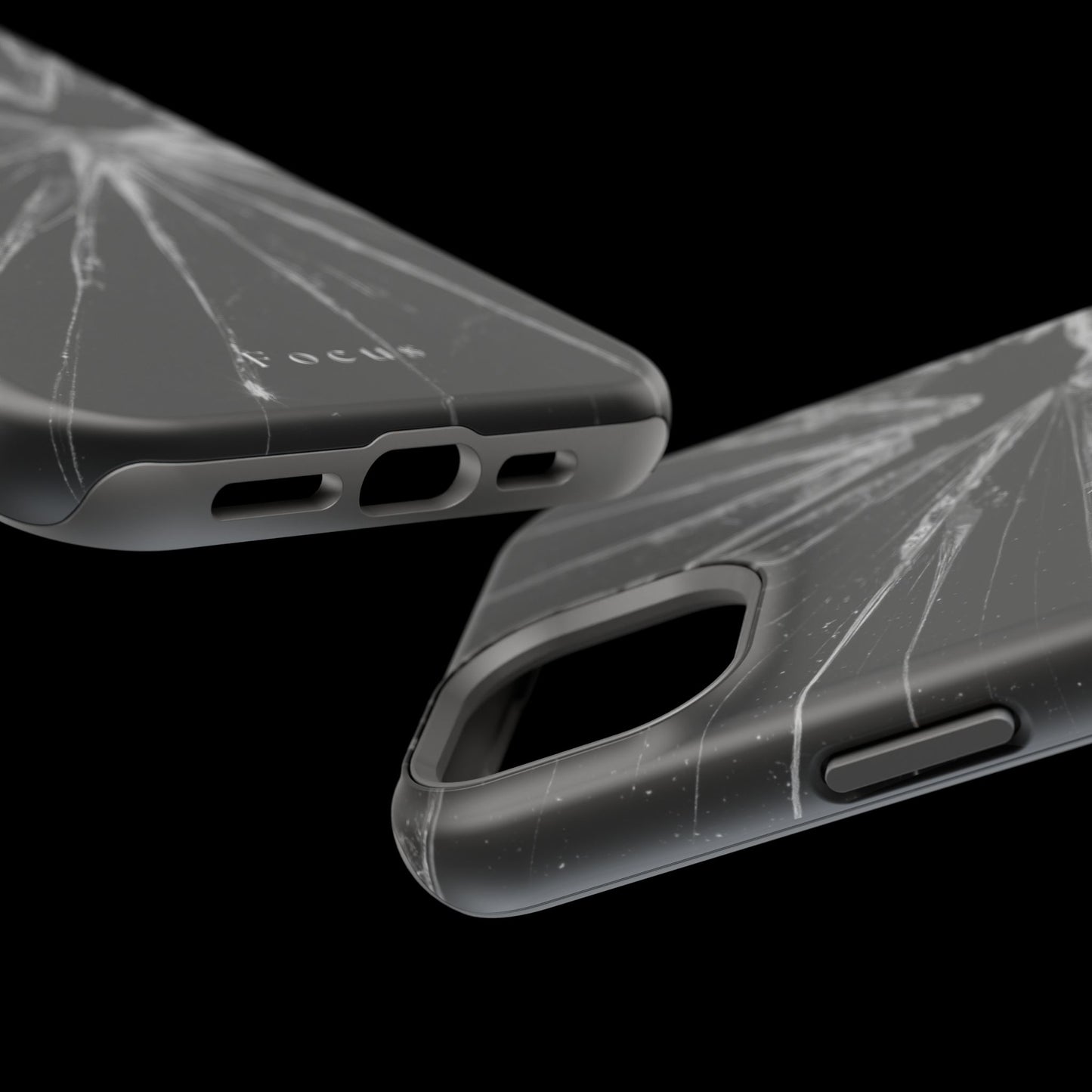 Durable Magnetic FOCUS Broken Glass Stylish Tough Case