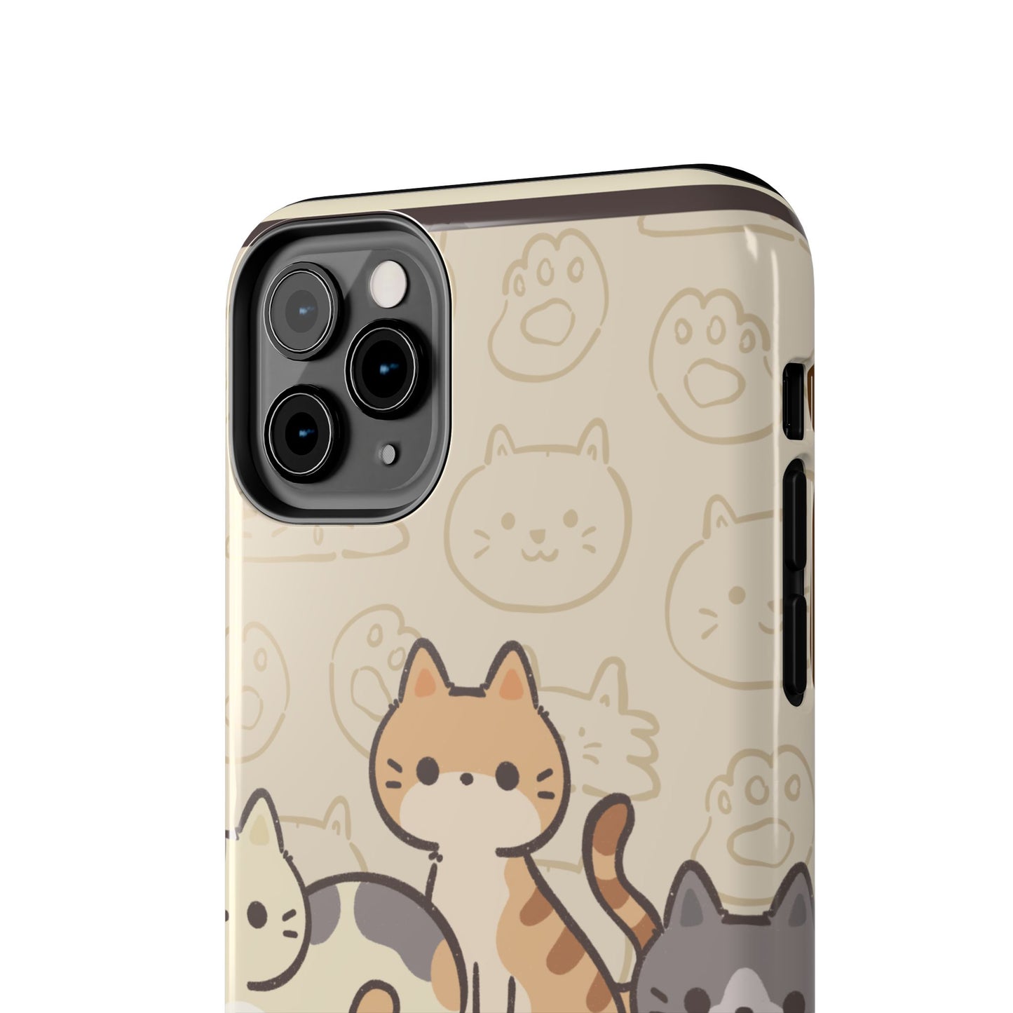 Cute Cat Tough Phone Case - Don’t Touch My Phone!