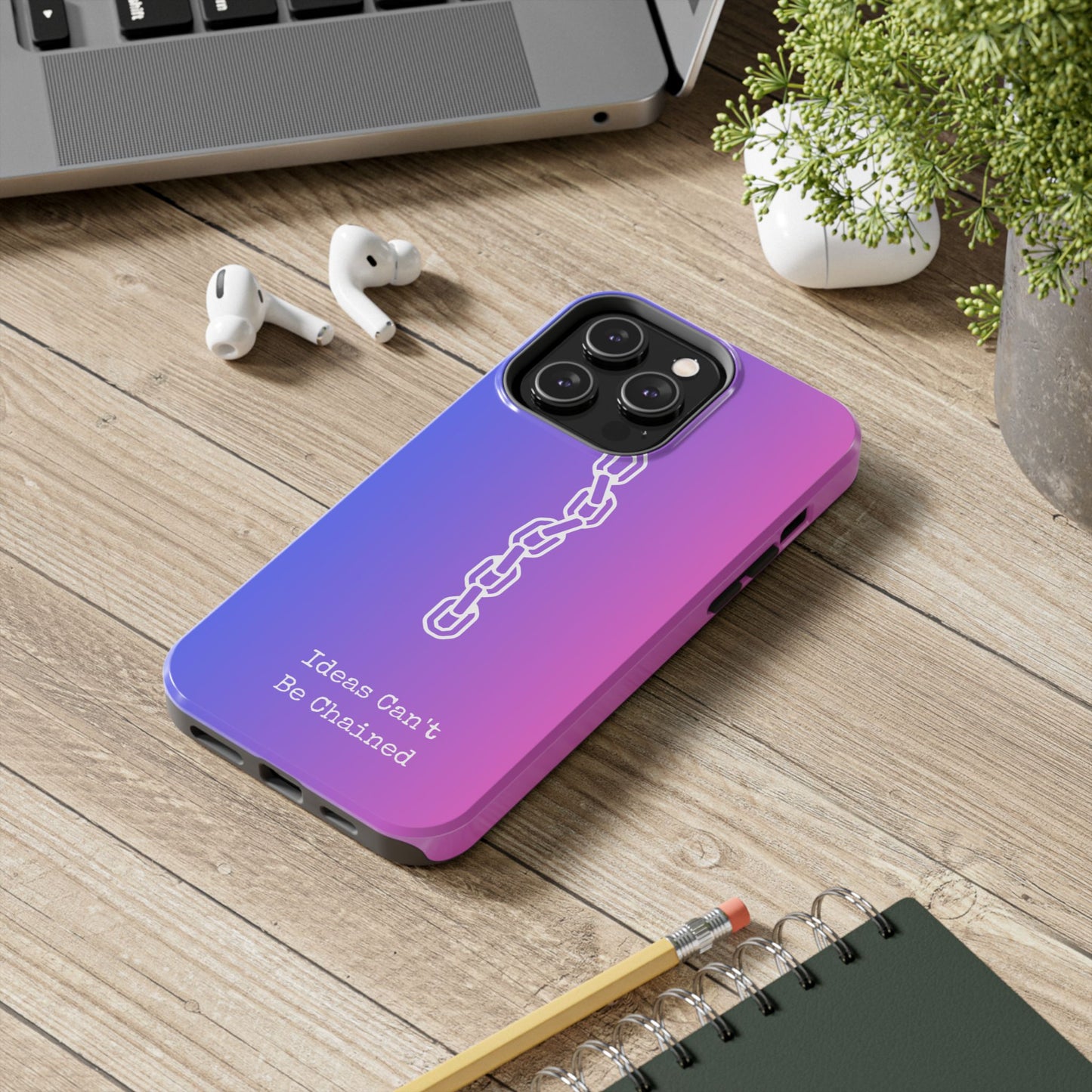 Inspirational, Motivational - Ideas Can't Be Chained Phone Cases